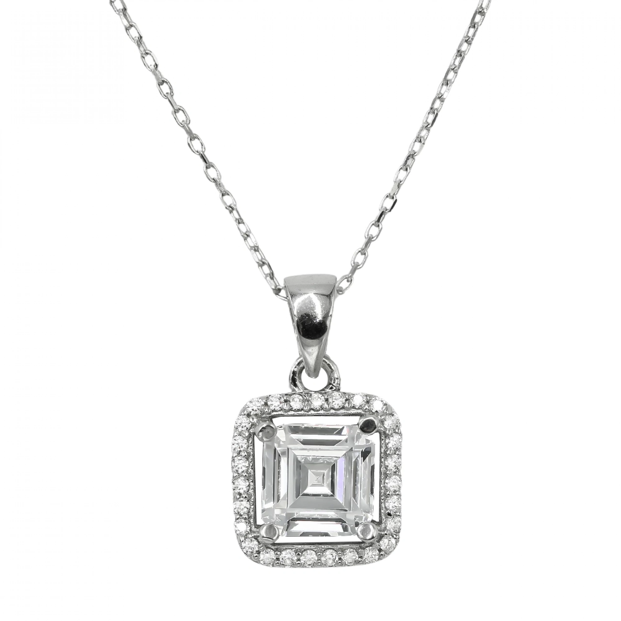 Kare Baget 8 Ayar Altın Kolye