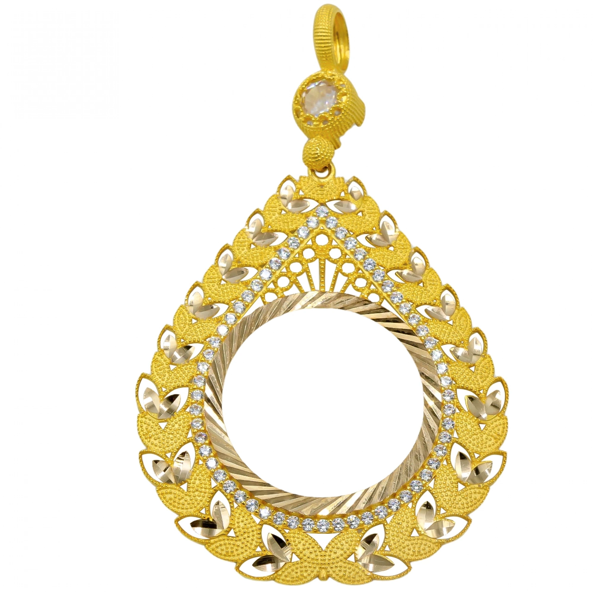 Kelebek Motifli 8 Ayar Yarım Altın Çerçeve