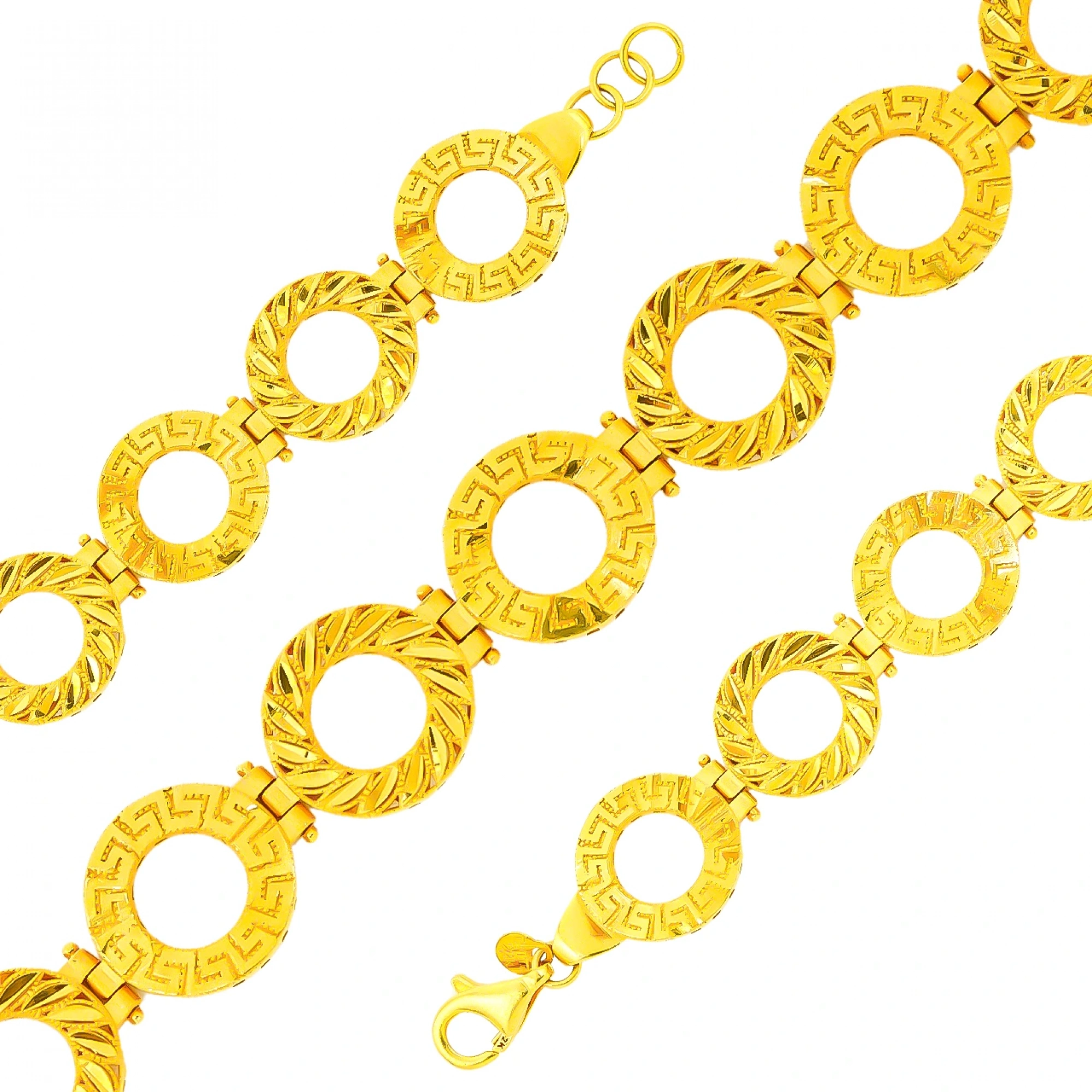 Özel Tasarım Halkalı 22 Ayar Altın Bileklik