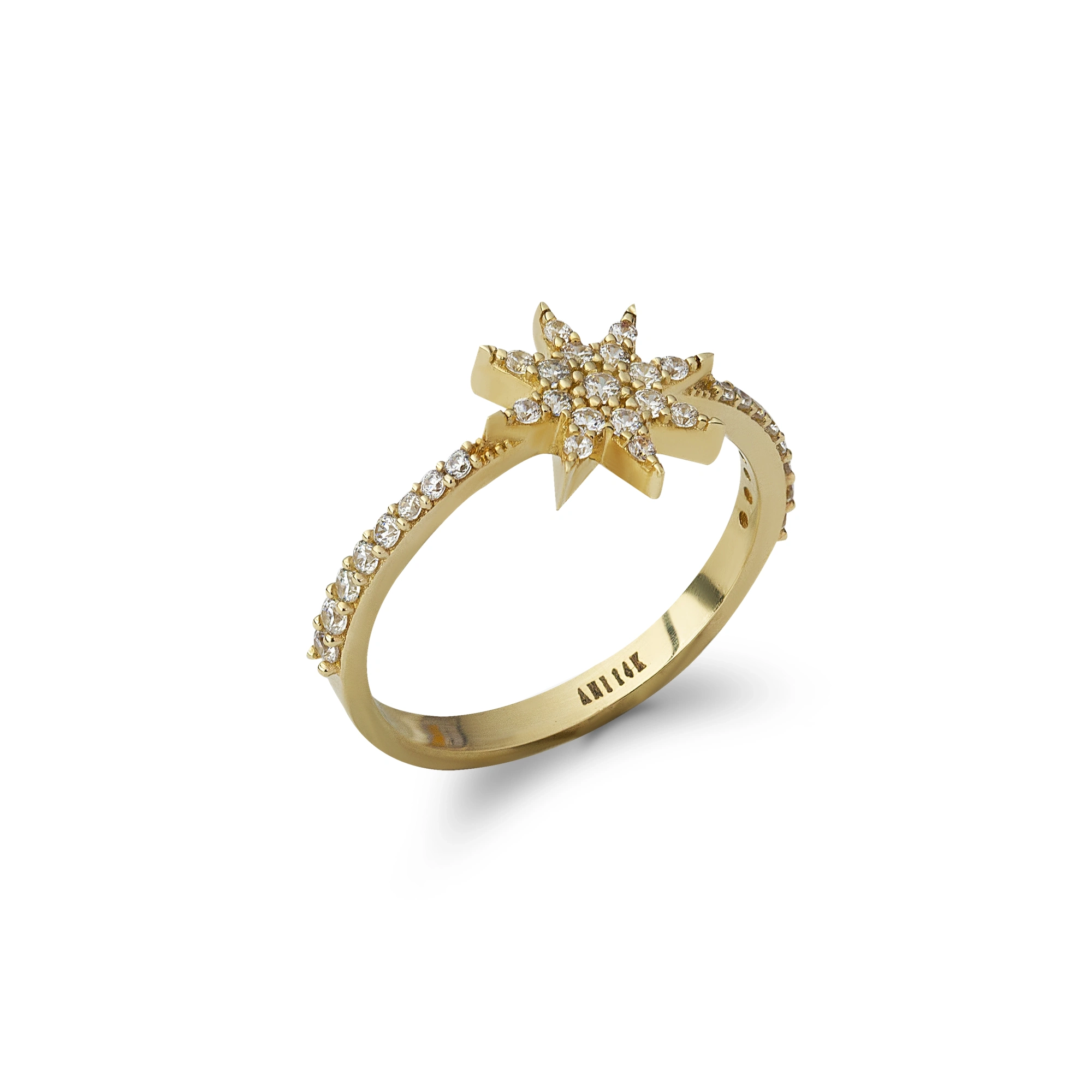 Kutup Yıldızı 14 Ayar Altın Yüzük