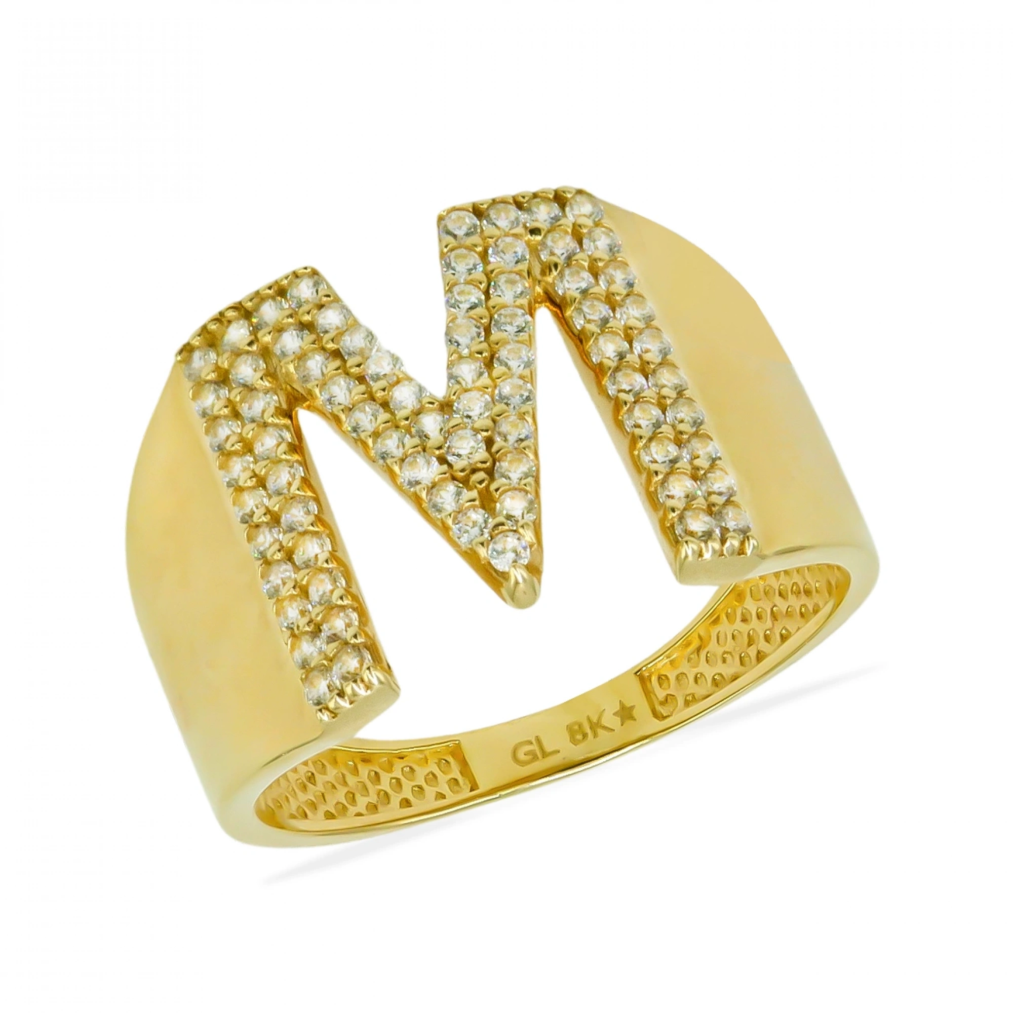 M Harfli 8 Ayar Altın Yüzük