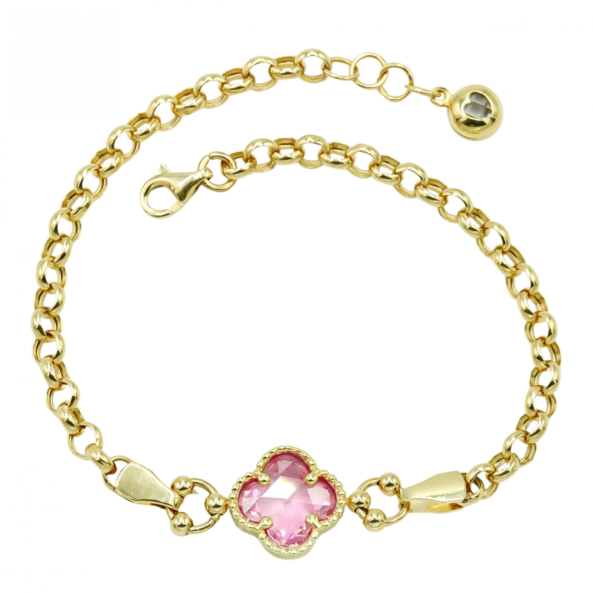 Mor Yonca 14 Ayar Altın Bileklik