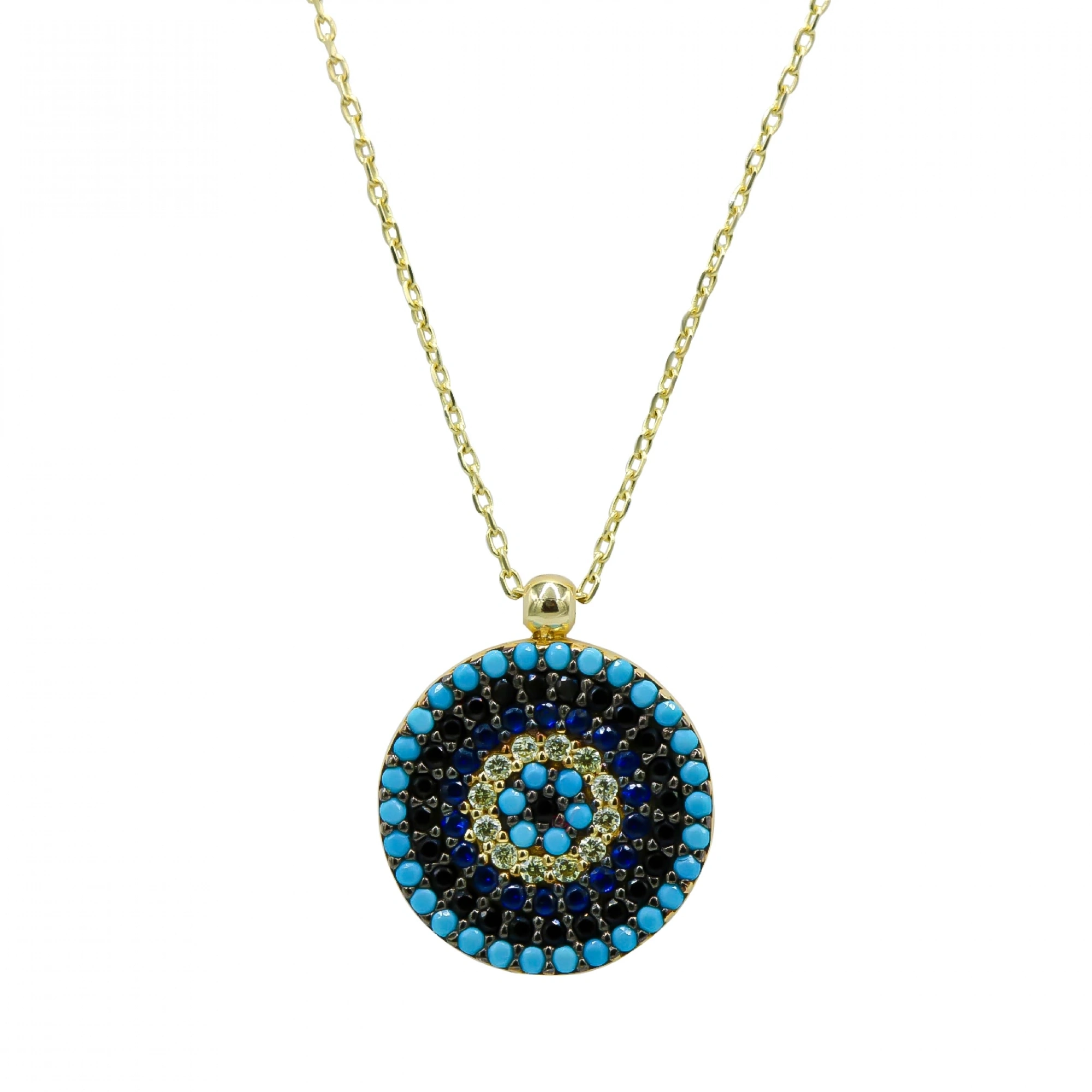 Nazar Boncuklu 14 Ayar Altın Kolye