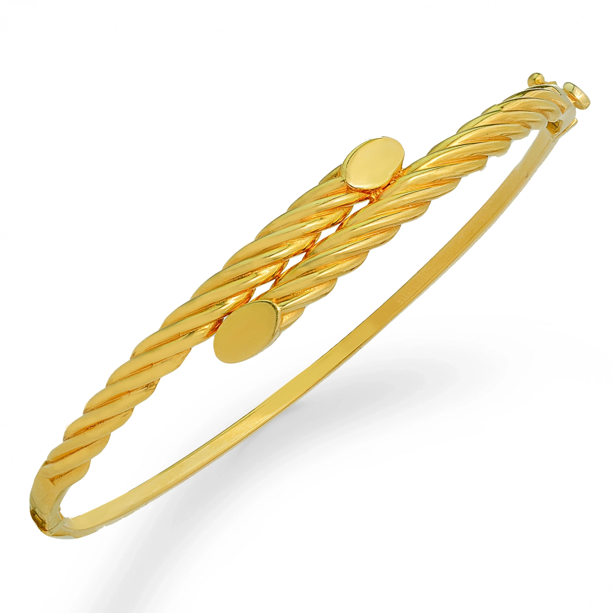 Örgü 22 Ayar Altın Kelepçe Bilezik