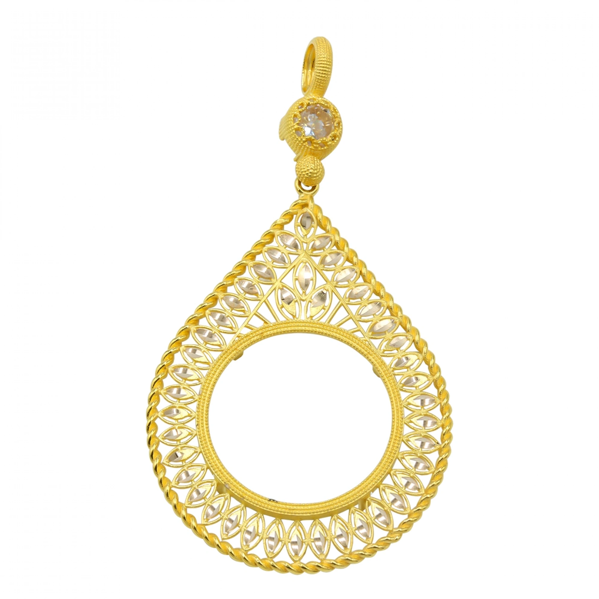 Örgü Damla Model 8 Ayar Yarım Altın Çerçeve