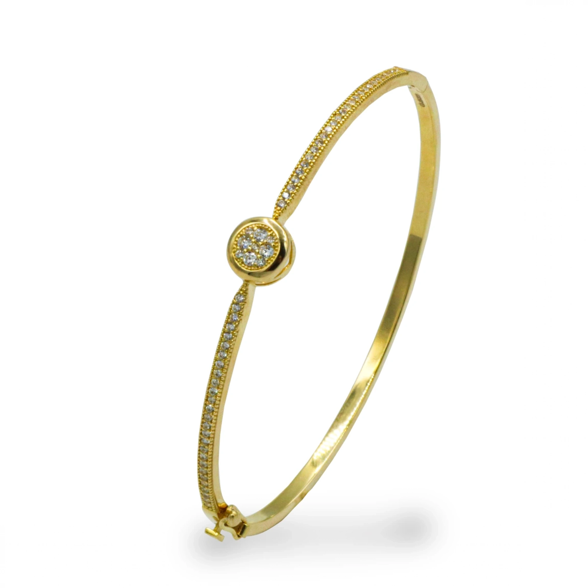 Oval Baget 8 Ayar Kelepçe Bilezik