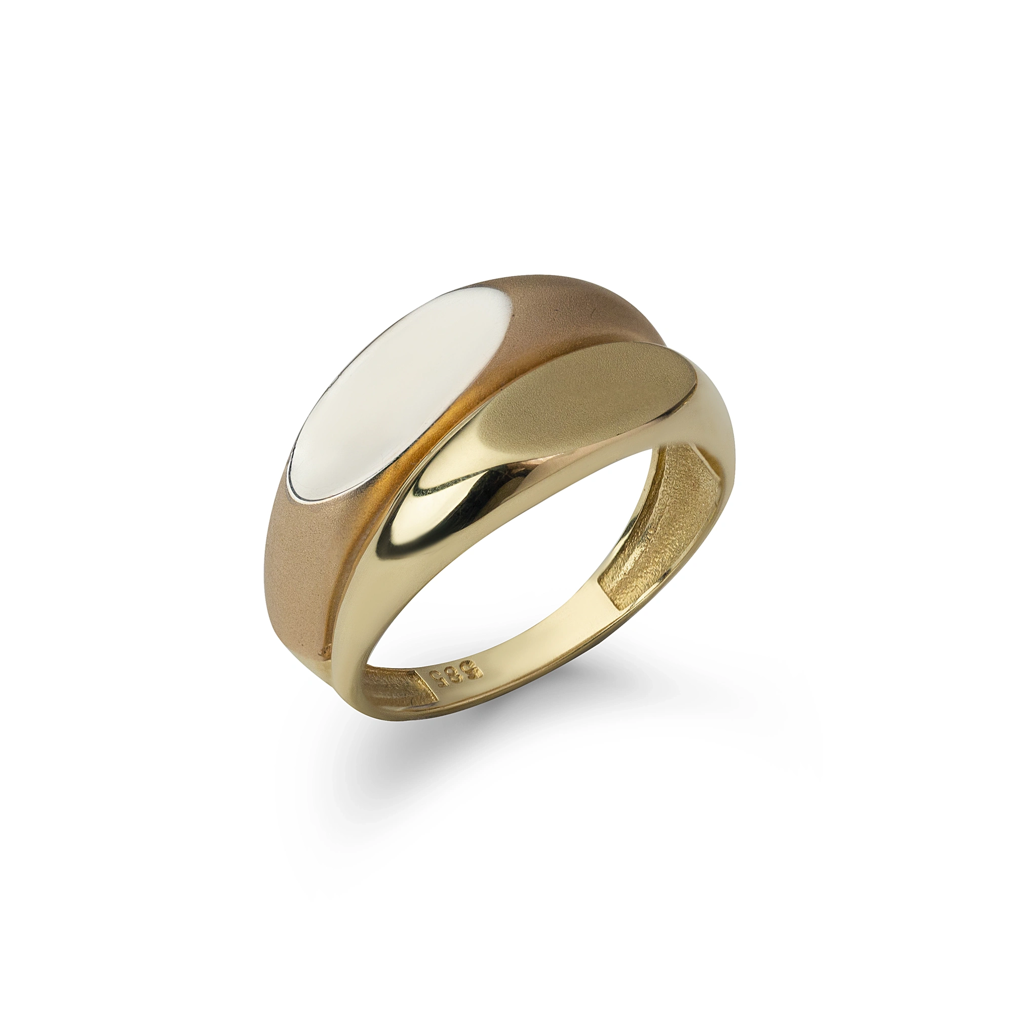 Oval Kesim Modern 14 Ayar Altın Yüzük