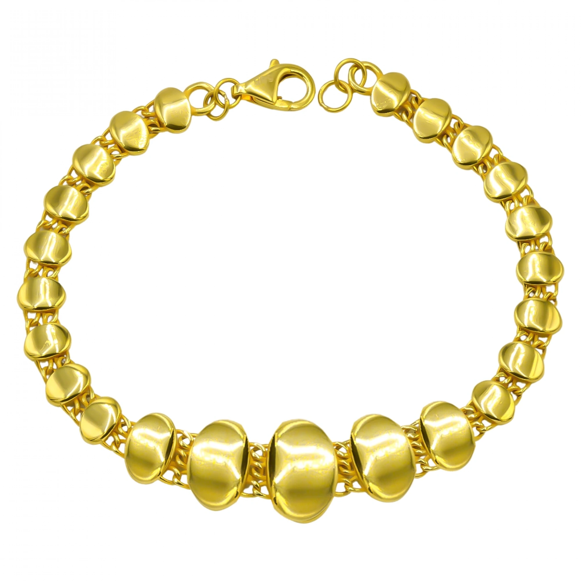 Oval Model 22 Ayar Altın Bileklik