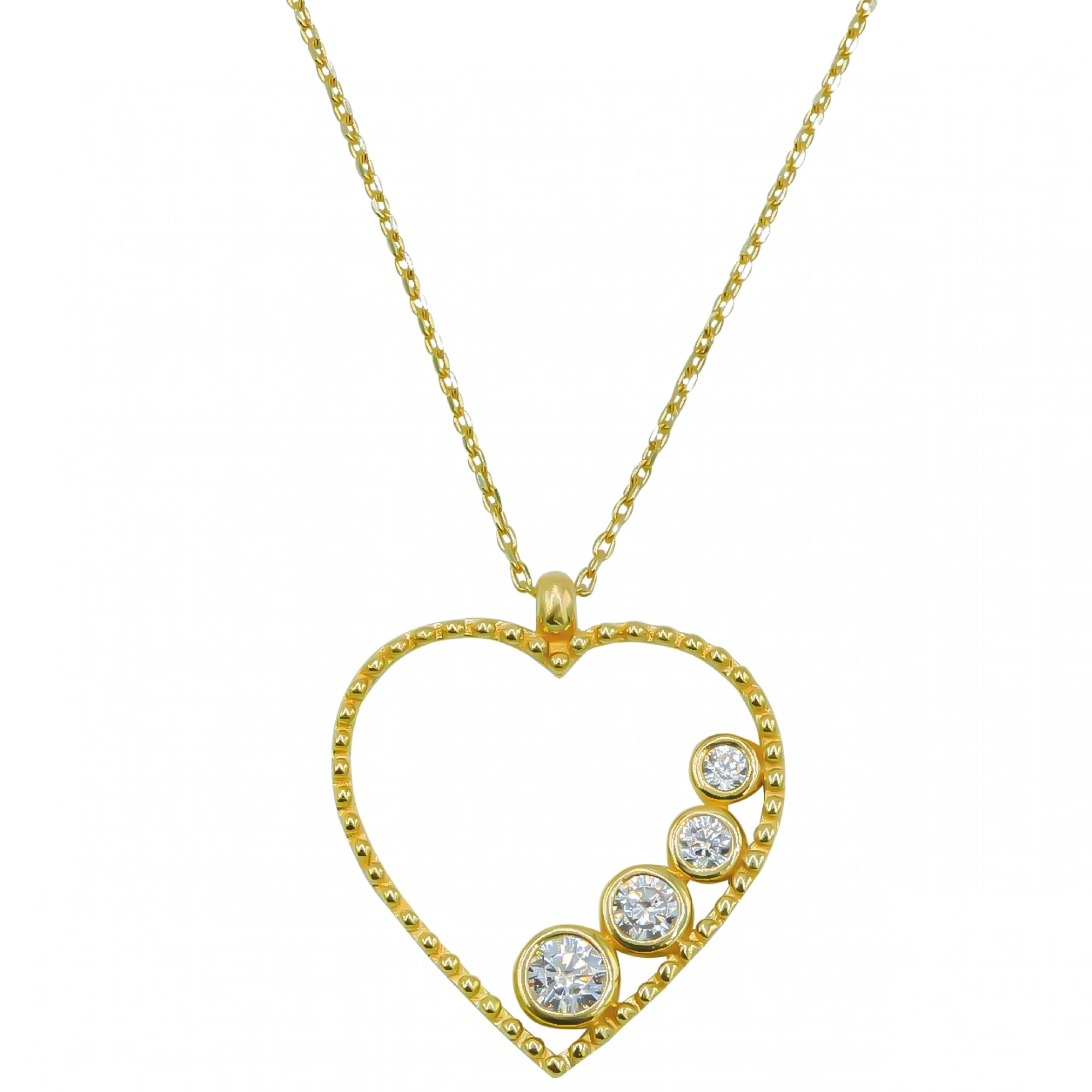 Özel Koleksiyon Kalpli 8 Ayar Altın Kolye