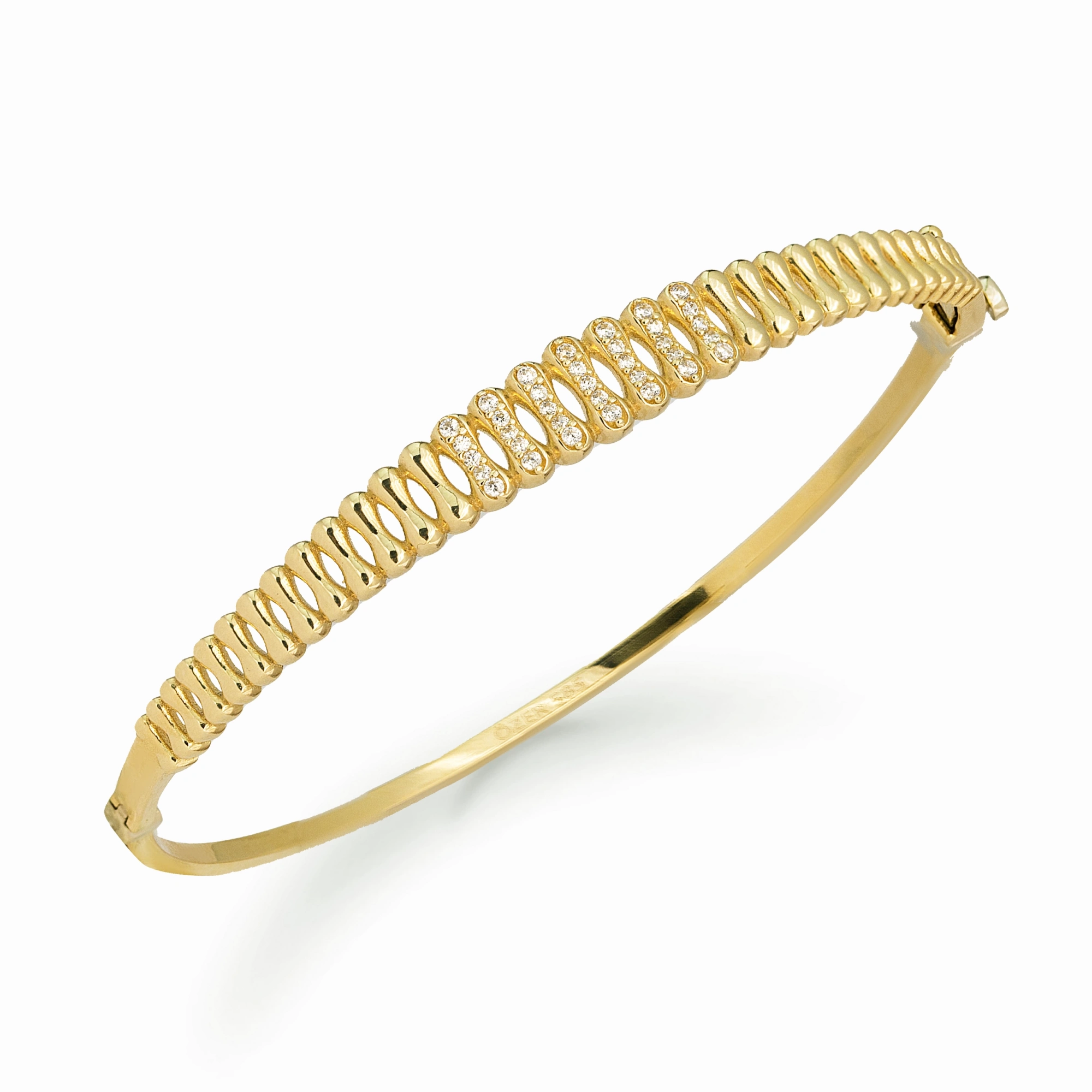 Özel Tasarım 14 Ayar Kelepçe Bilezik