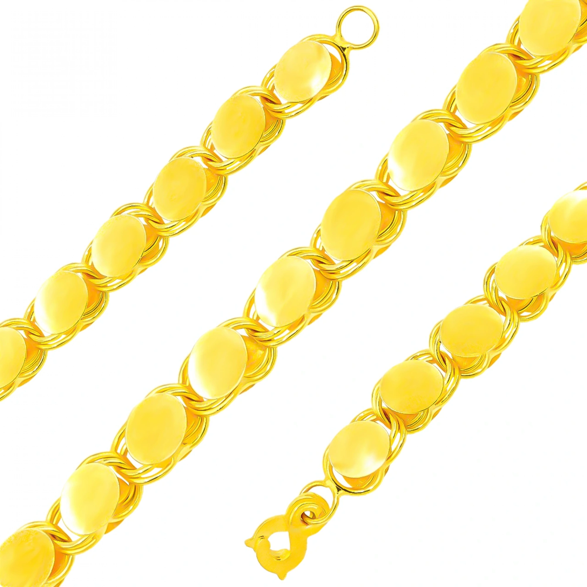 Pullu 22 Ayar Altın Bileklik