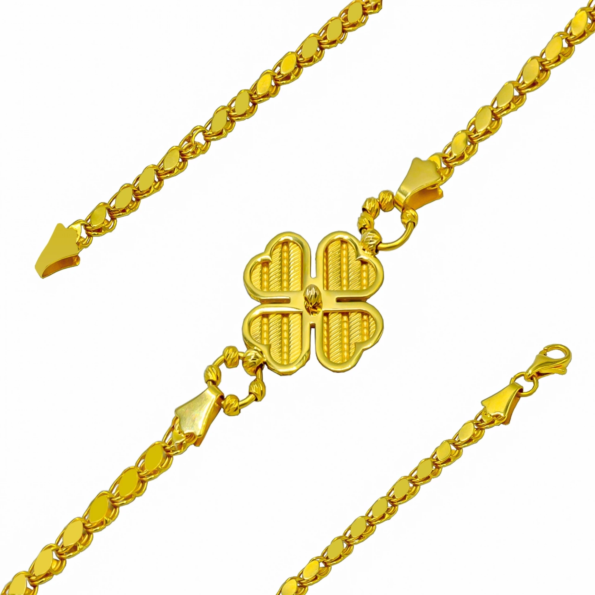 Papatya Figürlü 22 Ayar Altın Bileklik