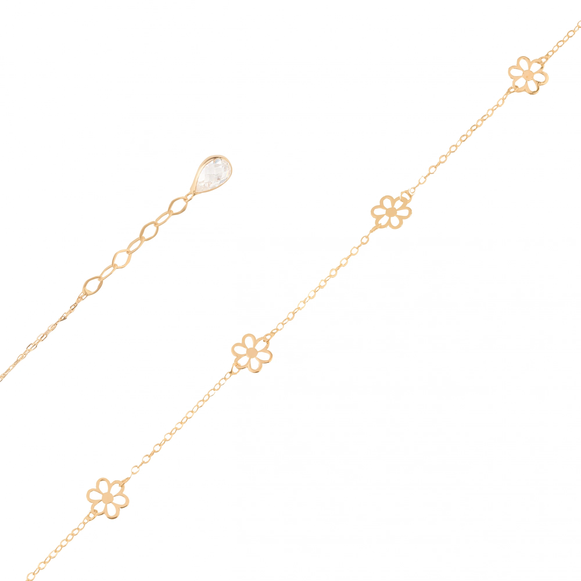 Papatyalı 14 Ayar Altın Bileklik