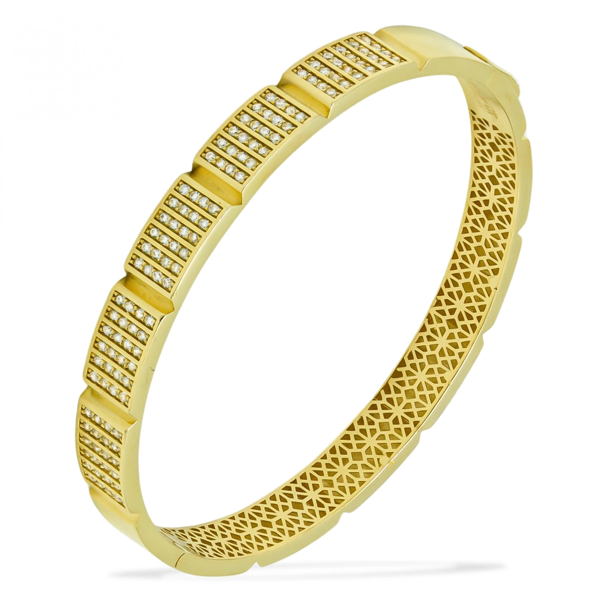 Parça Su Yolu 14 Ayar Kelepçe Bilezik