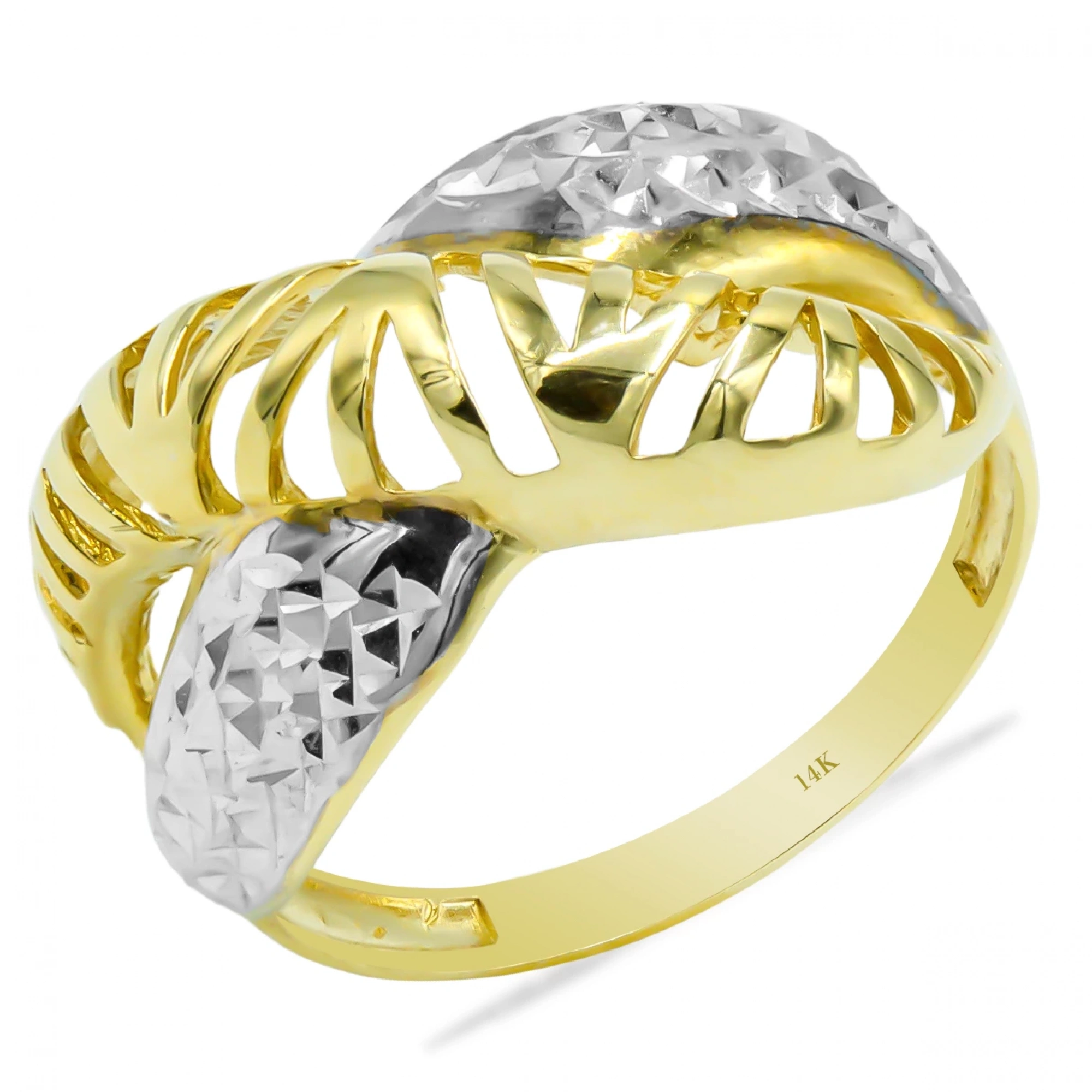 Parçalı Model 14 Ayar Altın Yüzük