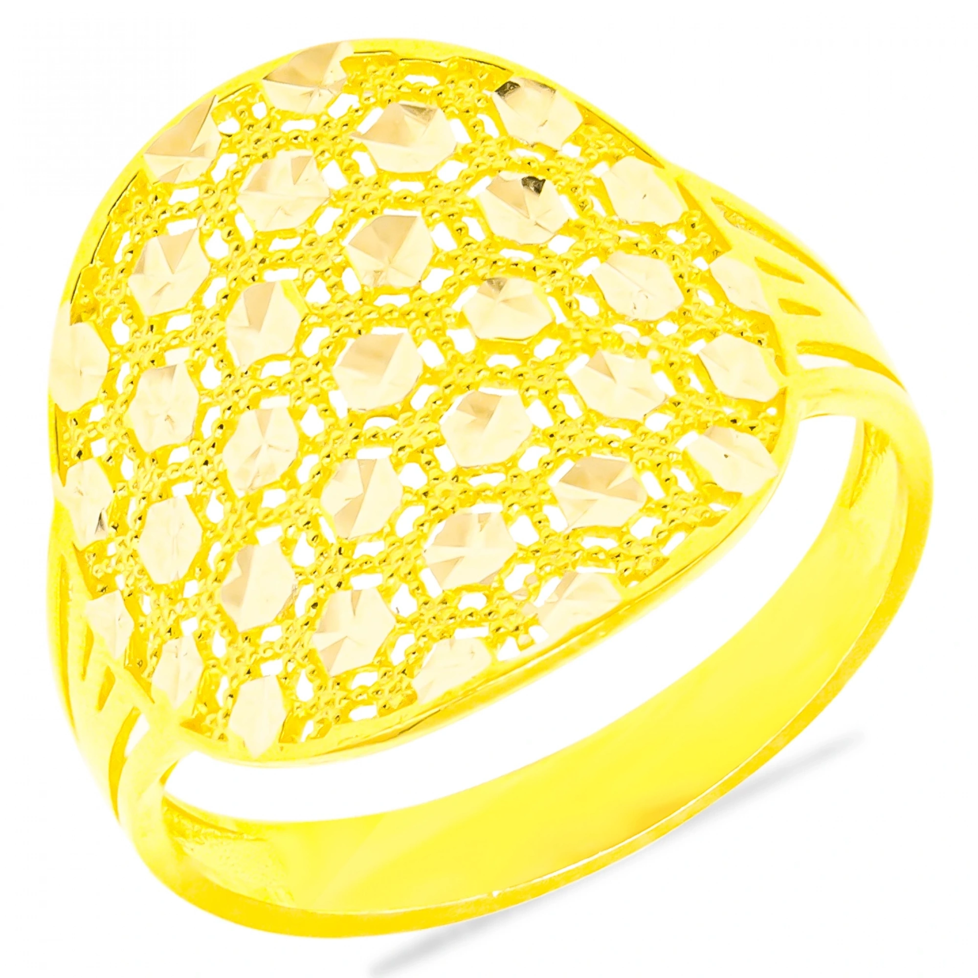 Petek Tasarım 14 Ayar Altın Yüzük