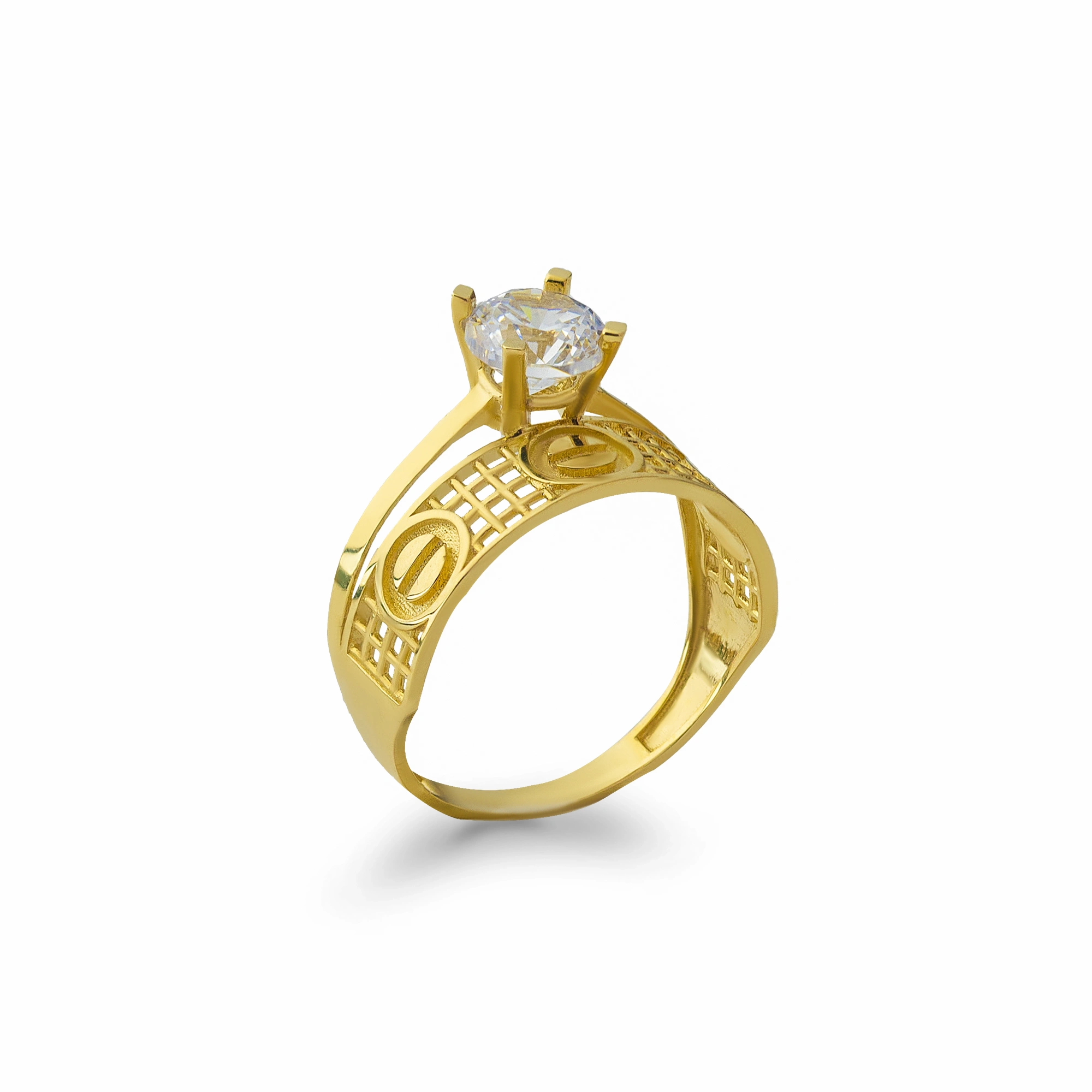 Tektaş Kare Kesim 14 Ayar Altın Yüzük