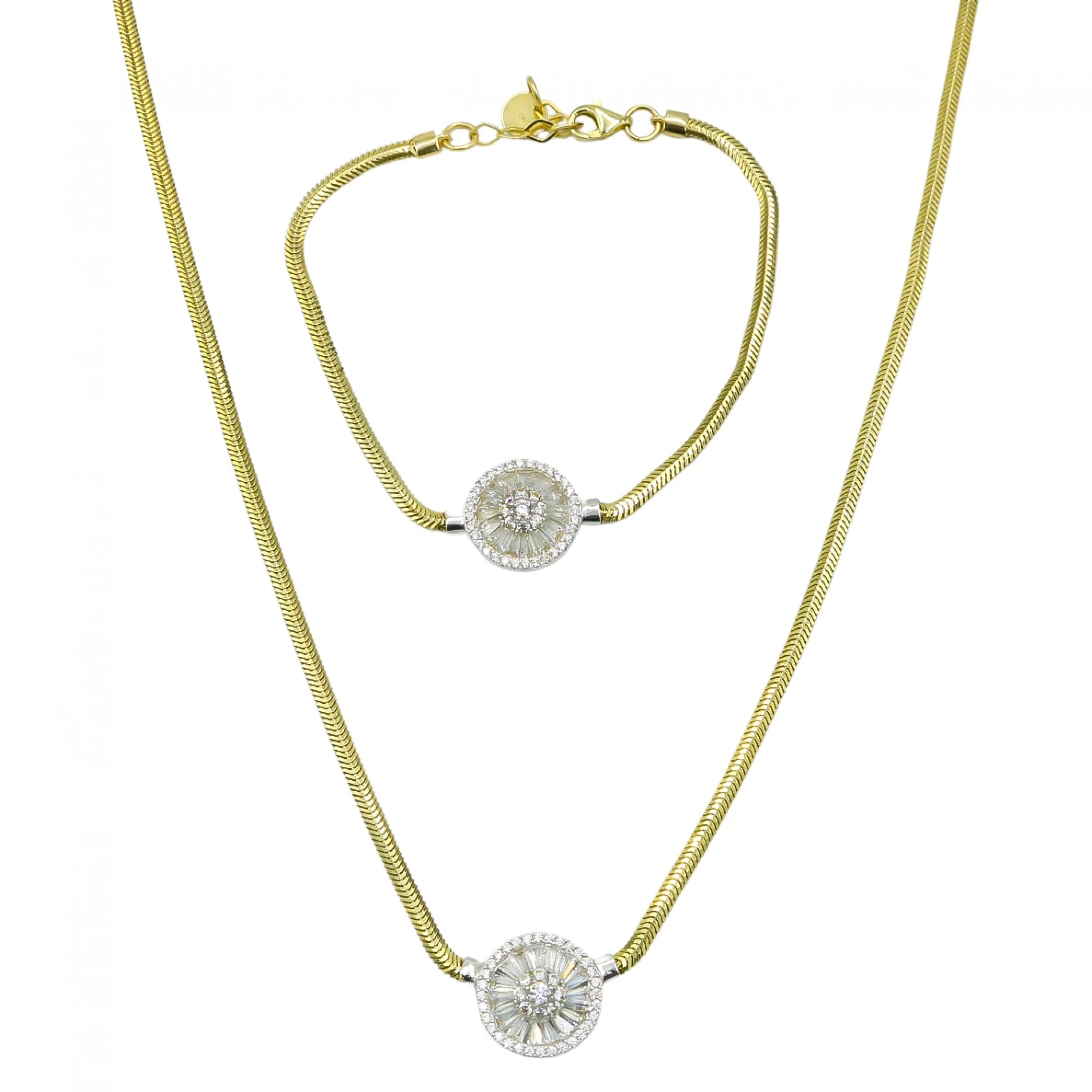 Pırlanta Tasarım 14 Ayar İkili Altın Set