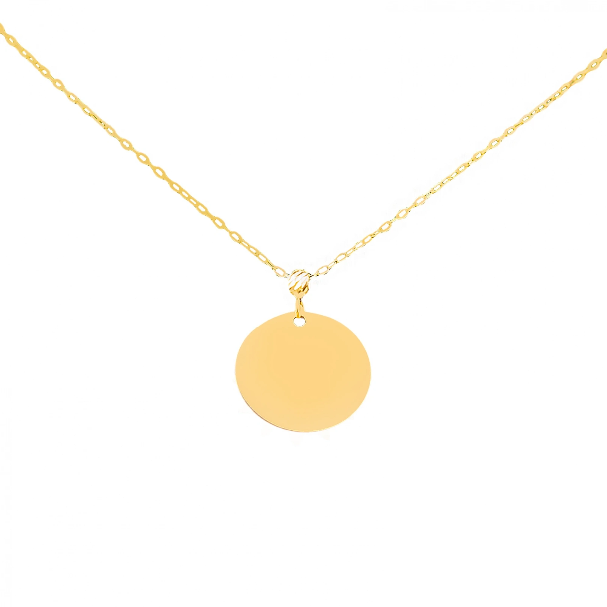 Plaka 14 Ayar Altın Kolye