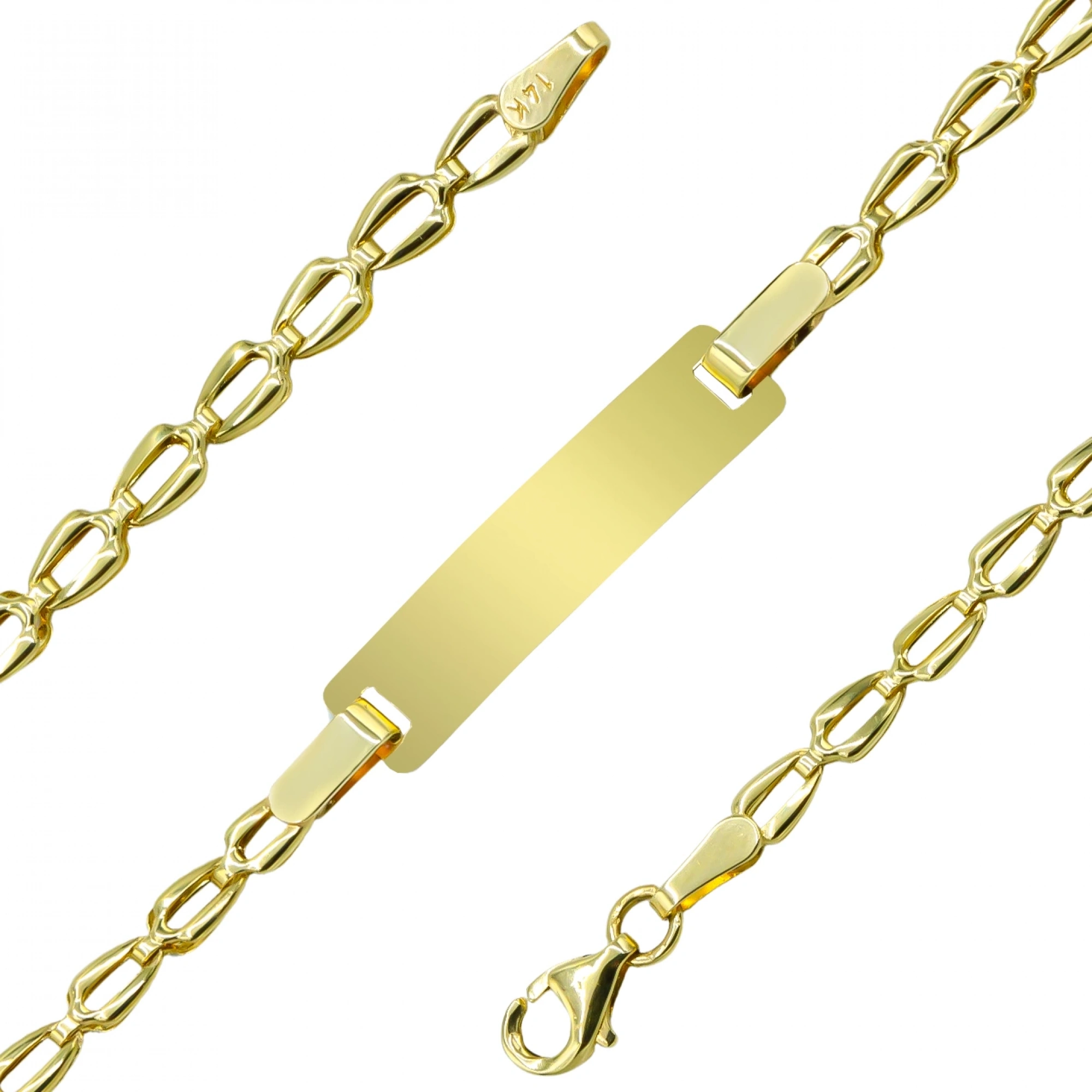 Plakalı 14 Ayar Altın Çocuk Künyesi