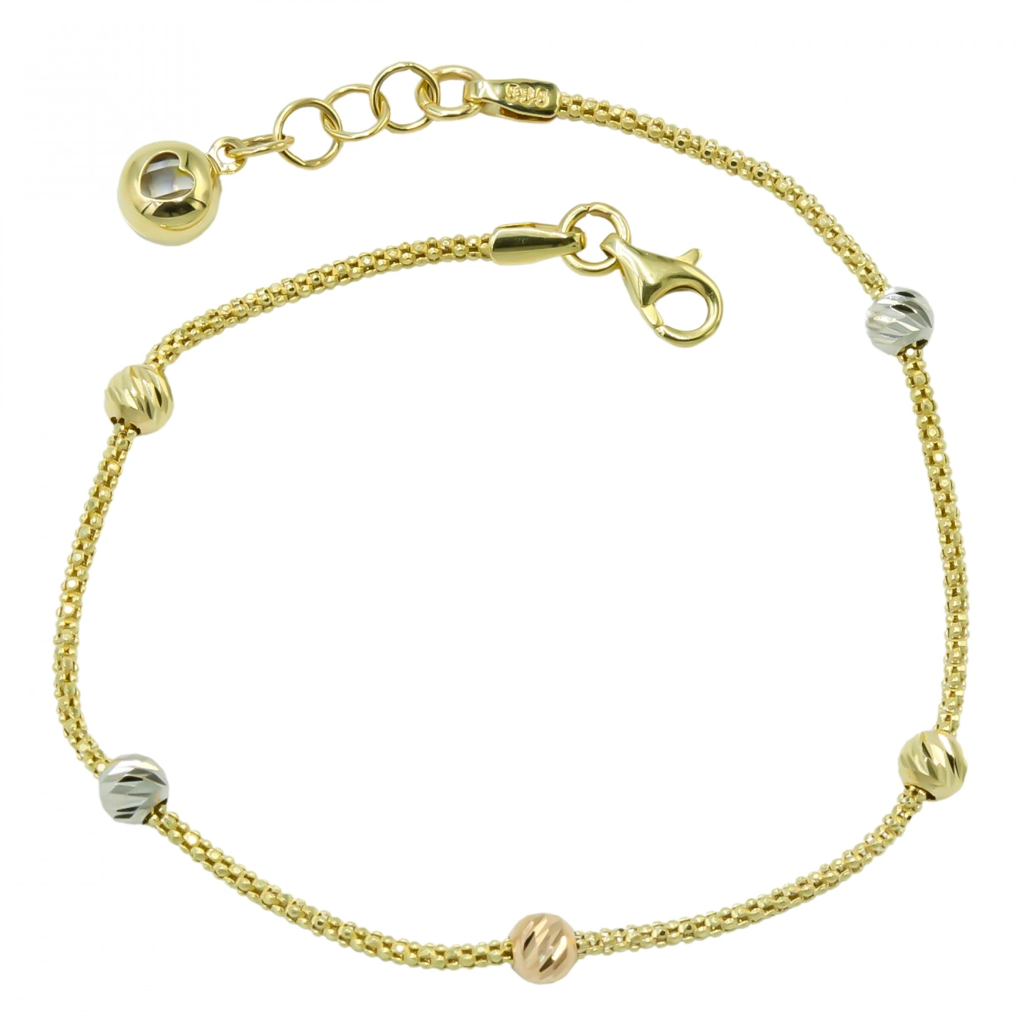 Popcorn Zincir Dorika 14 Ayar Altın Bileklik