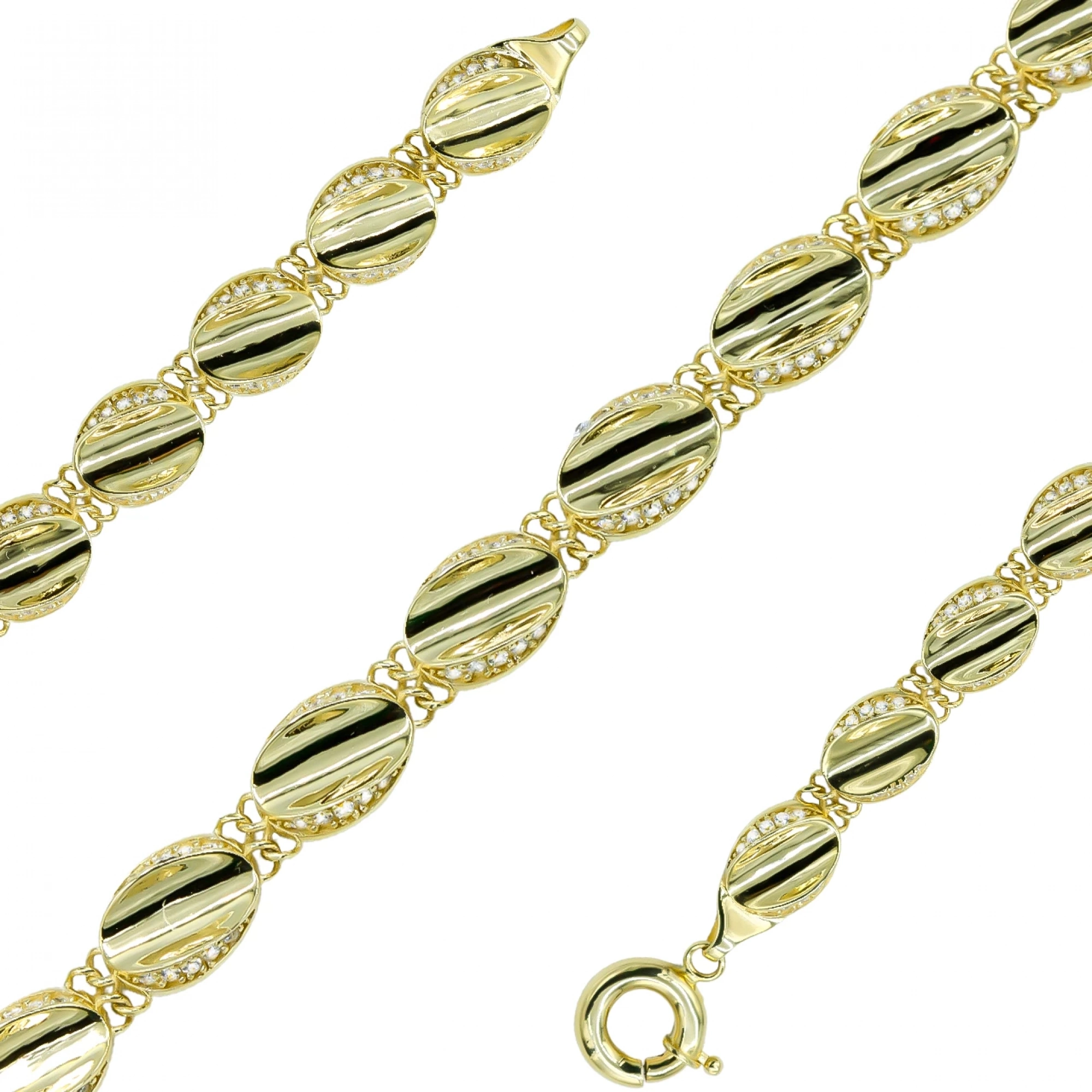 Pul Desenli 14 Ayar Altın Bileklik