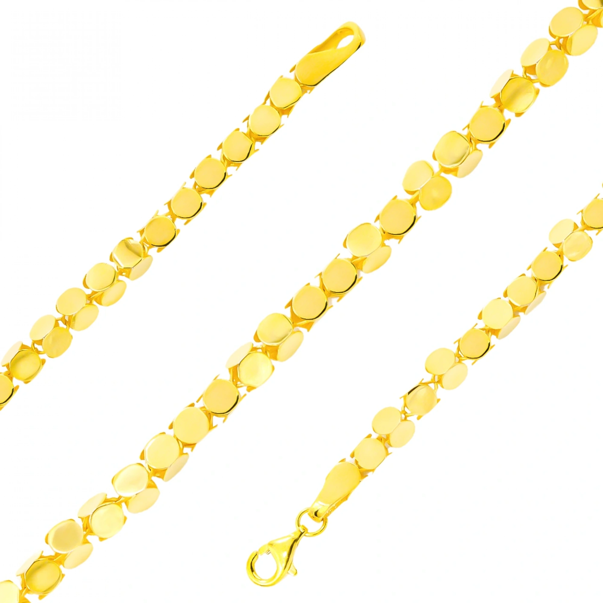 Yuvarlak Kesim 14 Ayar Altın Bileklik