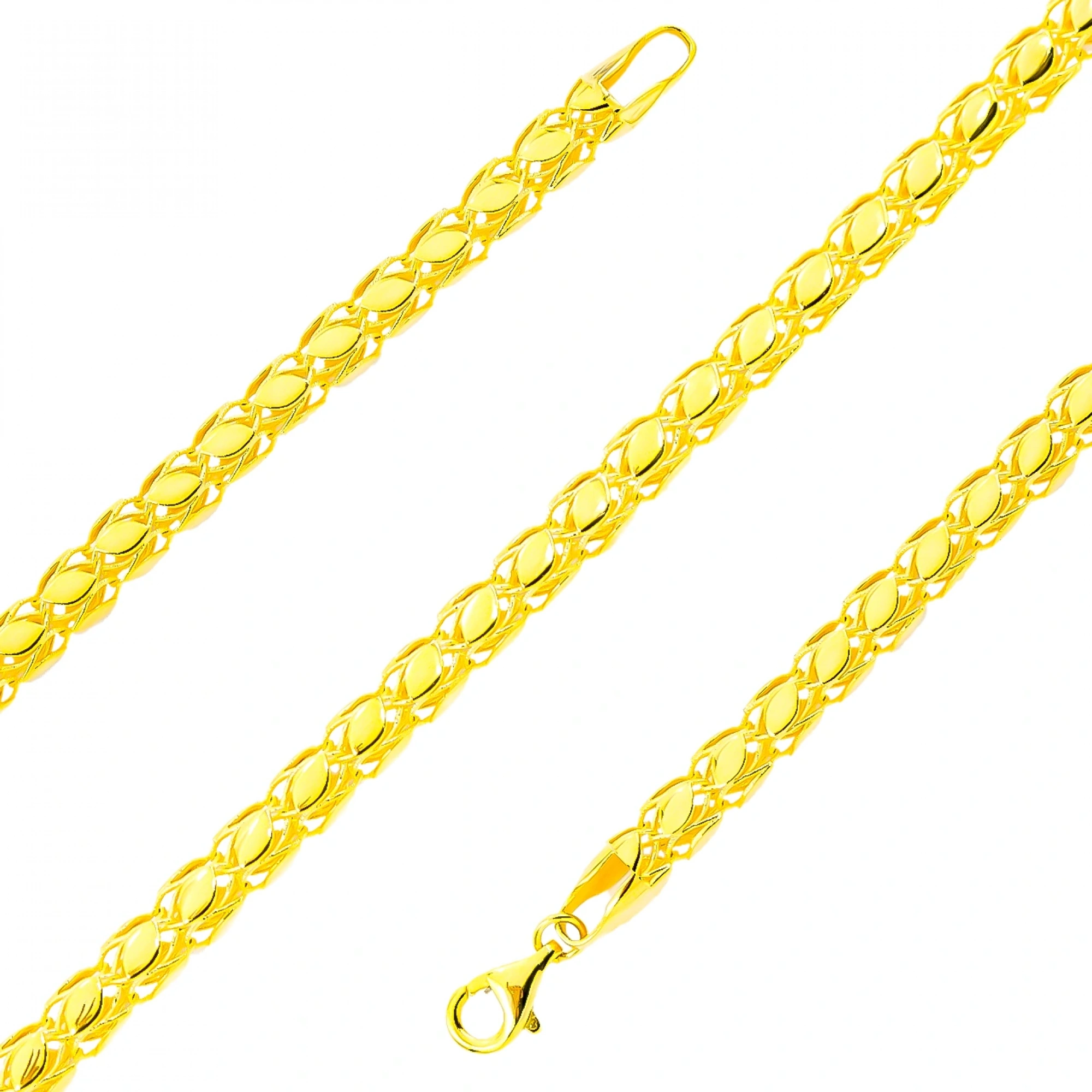 Pullu ve Halat 14 Ayar Altın Bileklik