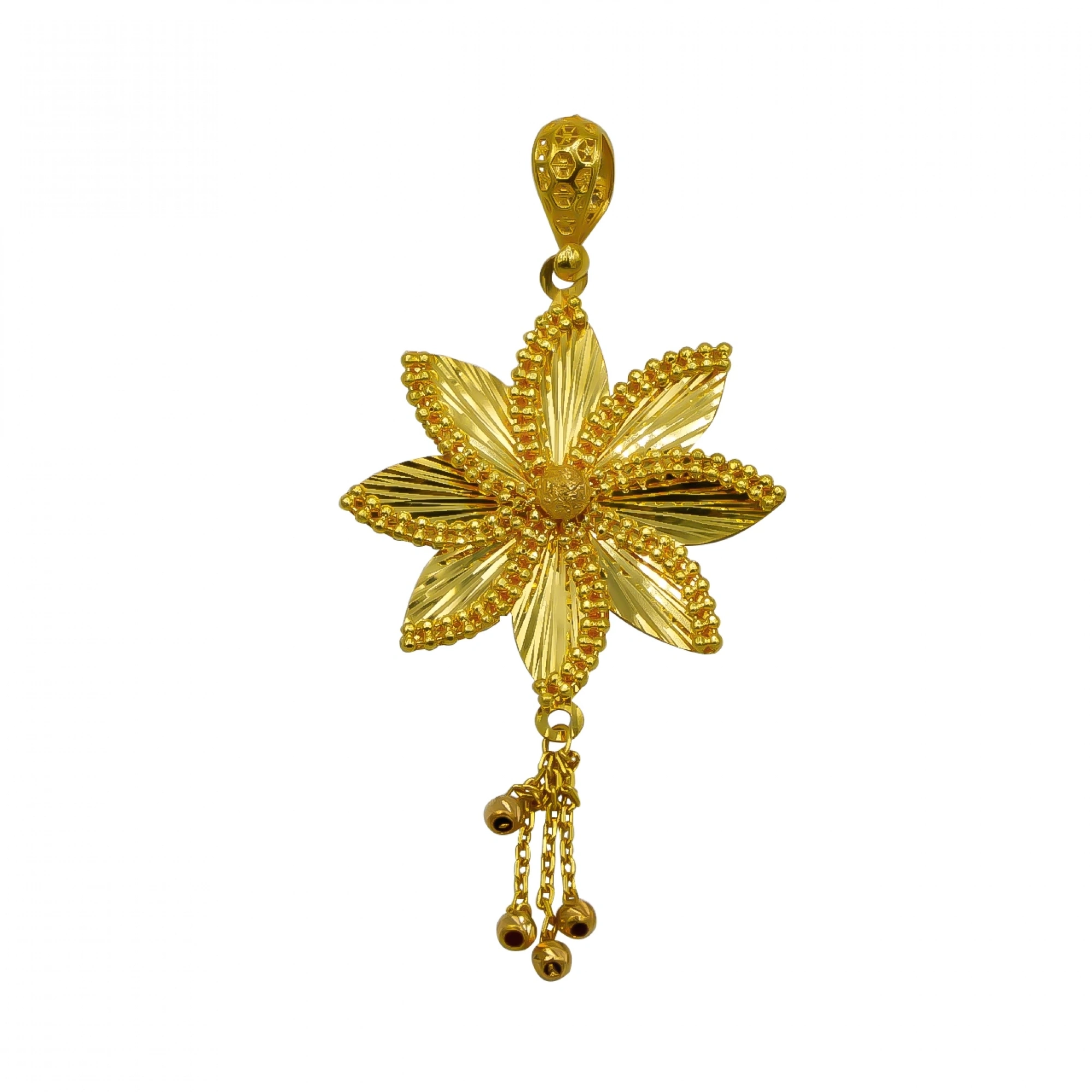 Rüzgar Gülü 22 Ayar Altın Kolye Ucu