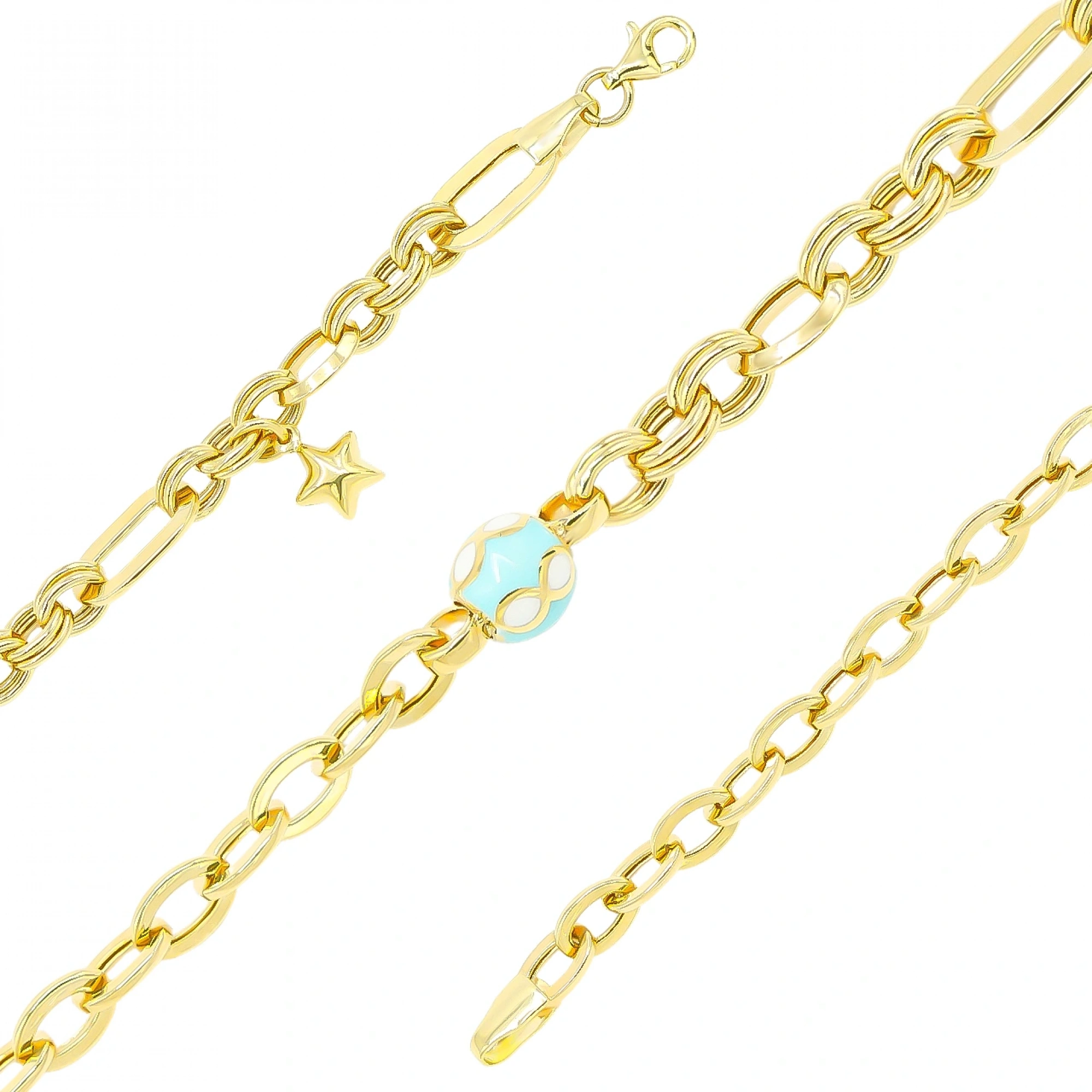 Sonsuzluk 14 Ayar Altın Bileklik