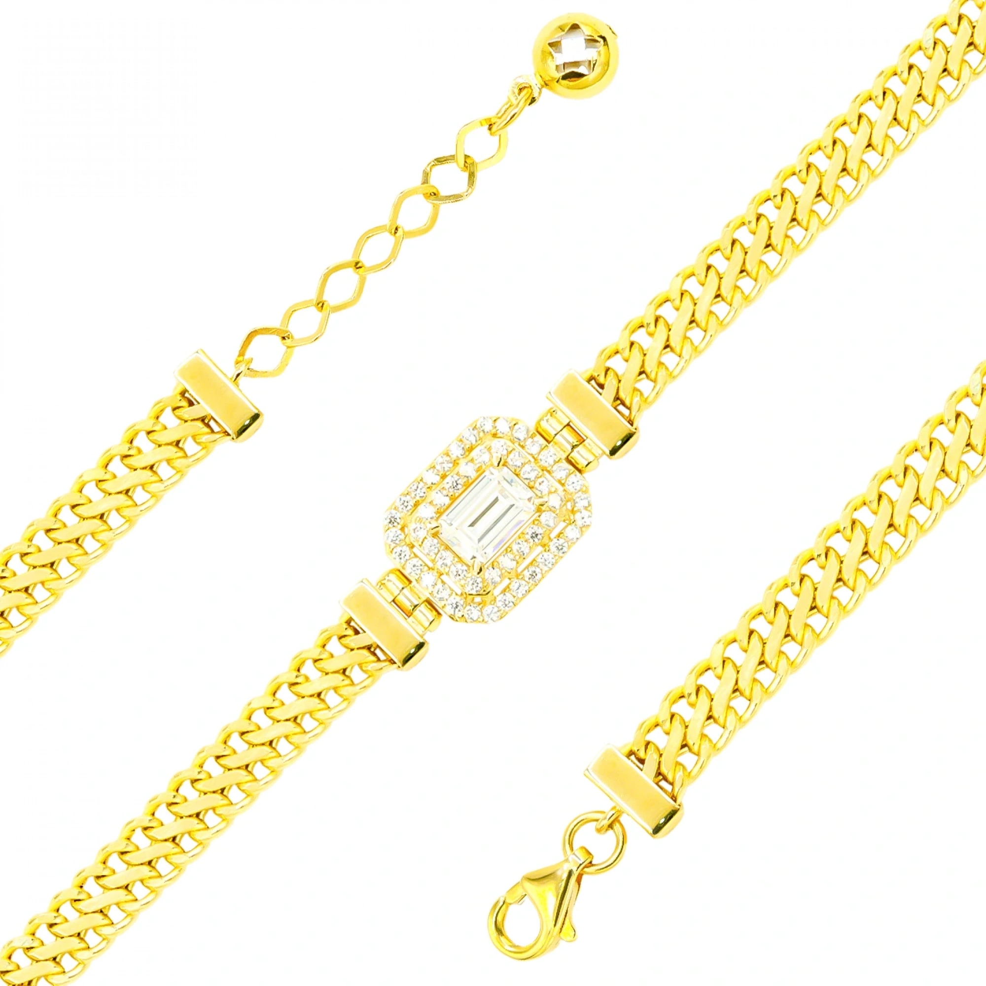 Gurmet Baget 14 Ayar Altın Bileklik