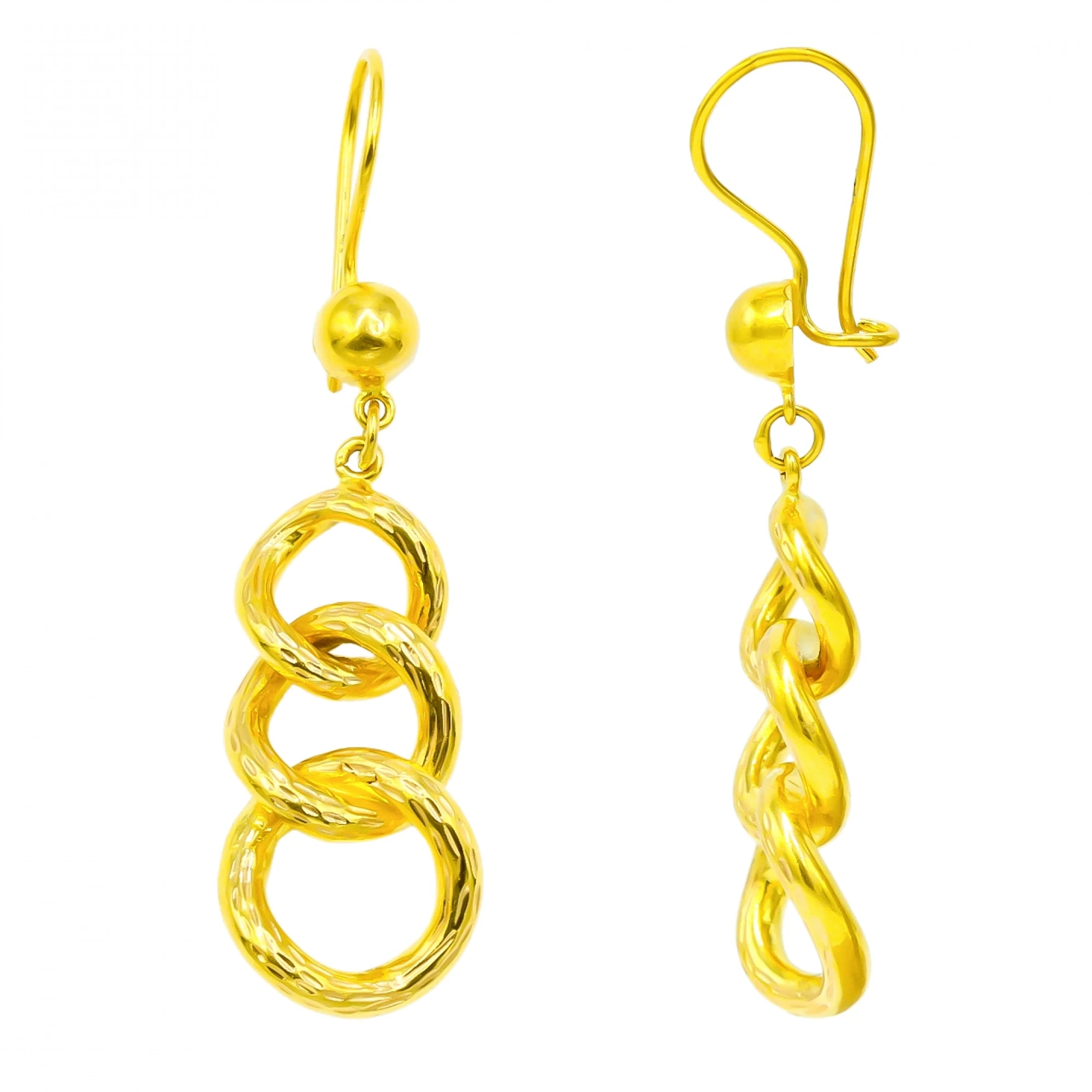 Samanyolu Sallantılı 22 Ayar Altın Küpe