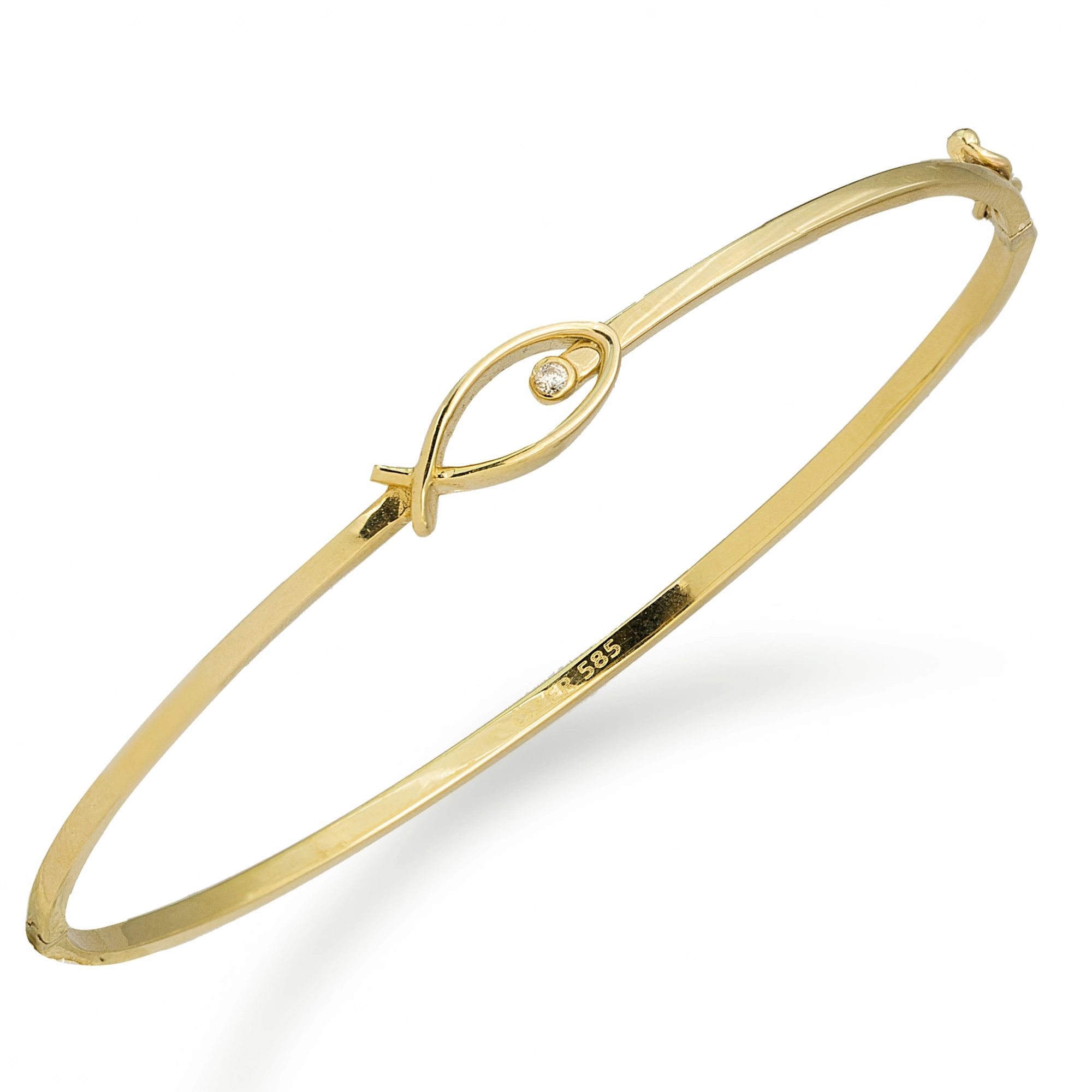 Sarmal Desenli 14 Ayar Kelepçe Bilezik