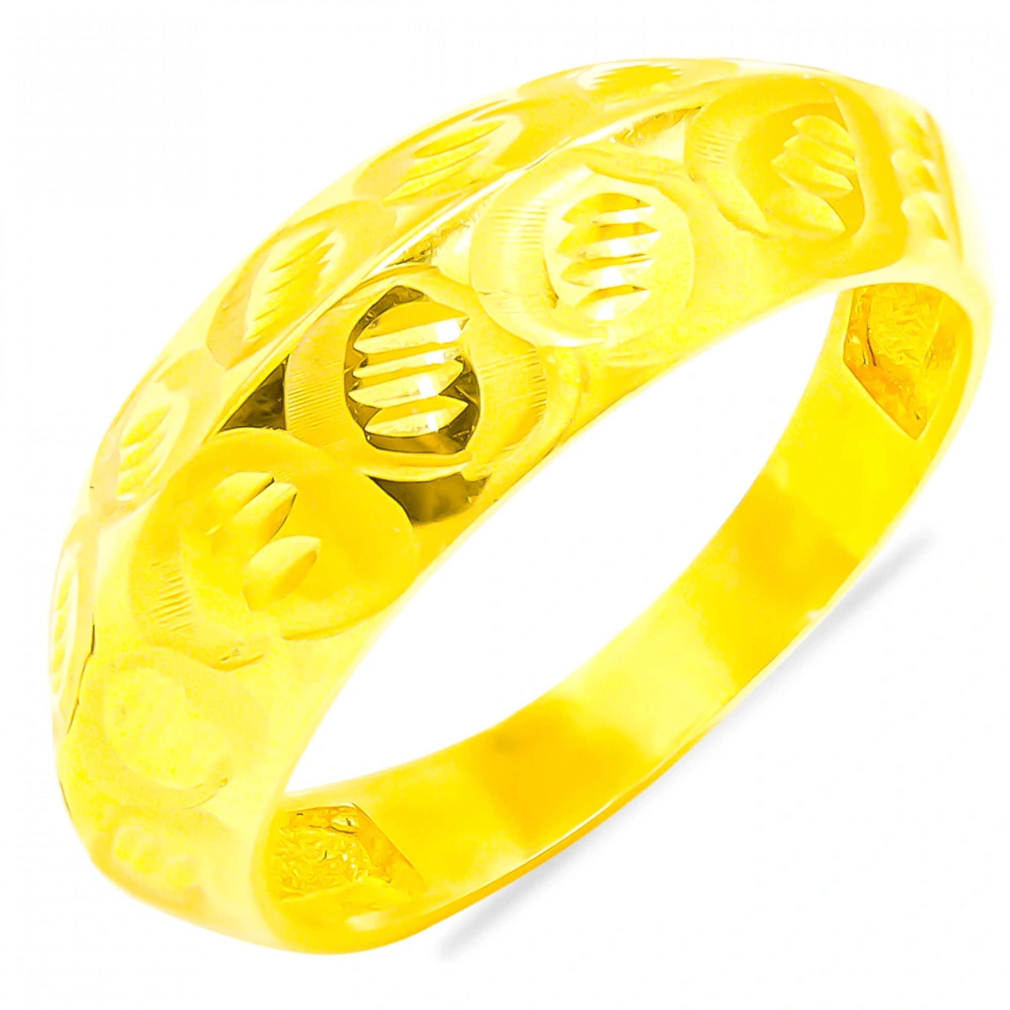 Şeritli 14 Ayar Altın Yüzük