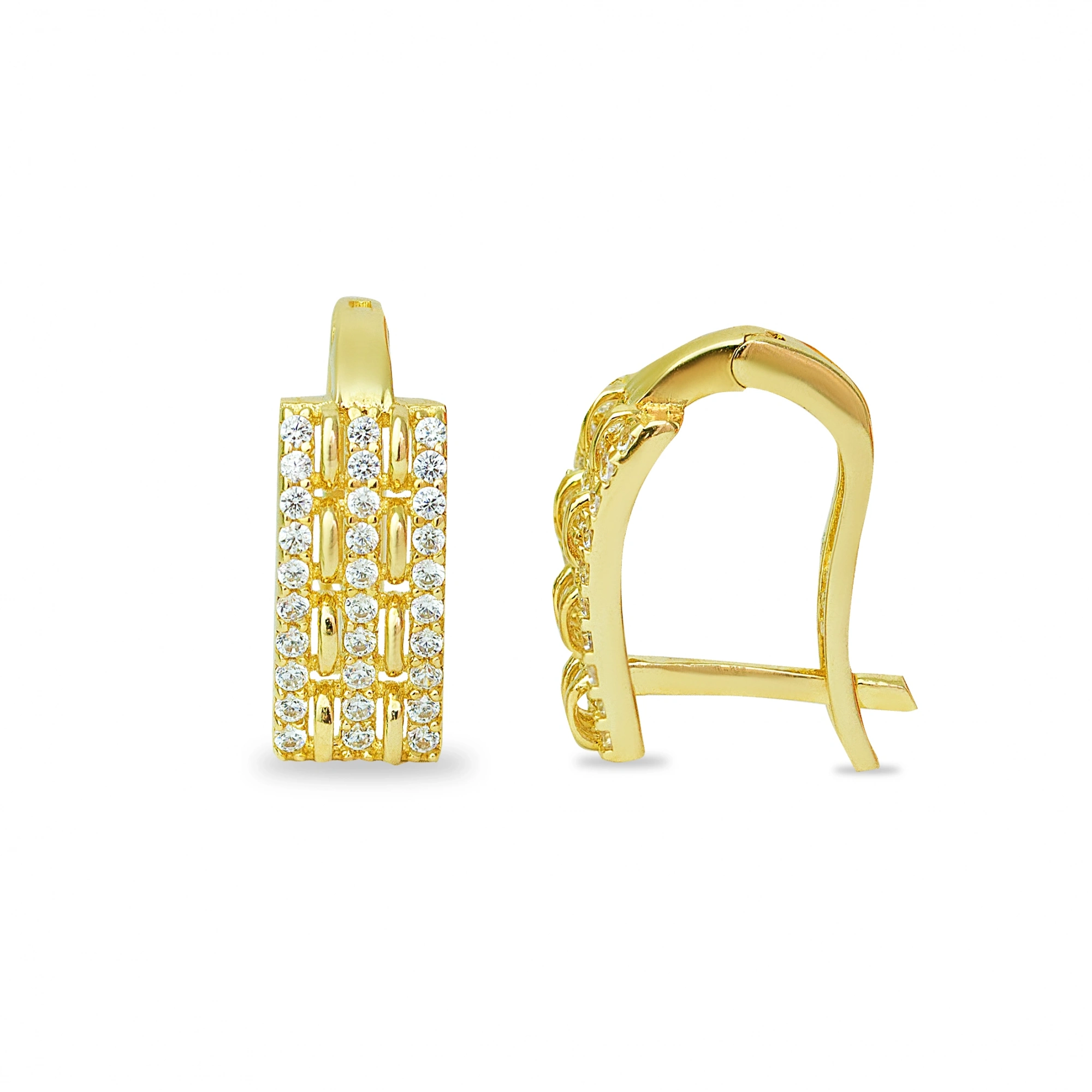 Söğütlü 14 Ayar Klipsli Altın Küpe