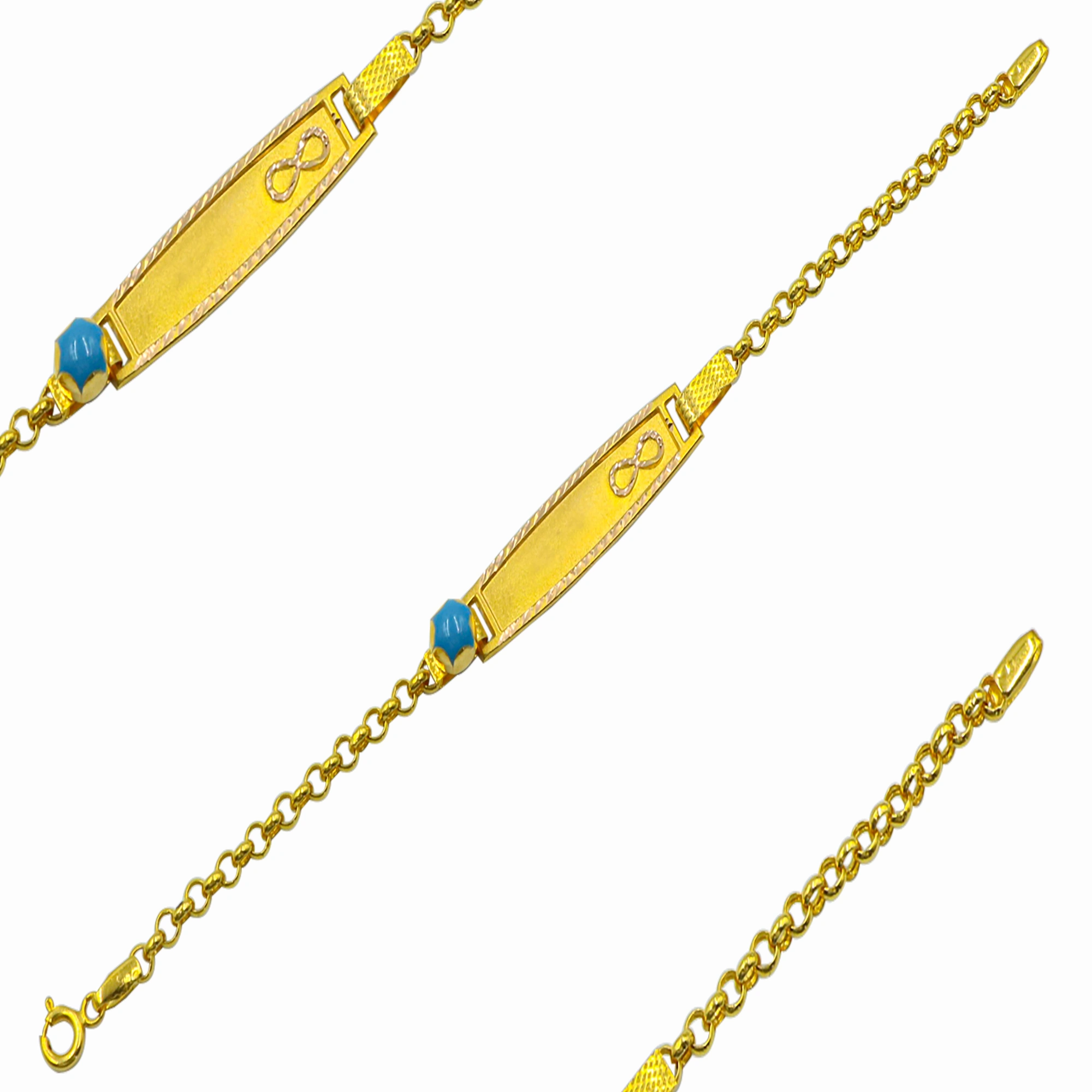 Sonsuzluk 14 Ayar Altın Çocuk Künyesi