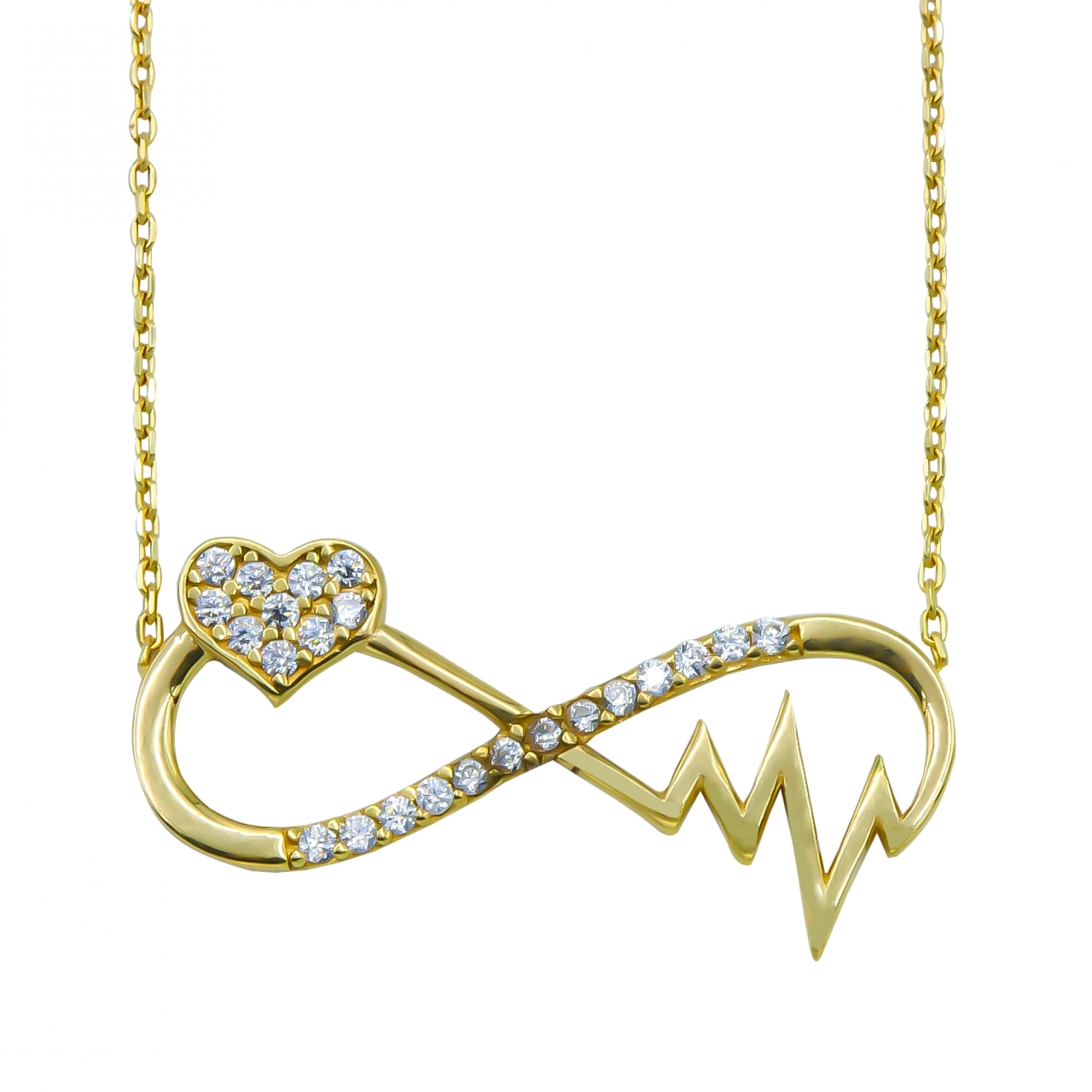 Sonsuzluk Ritimli 8 Ayar Altın Kolye