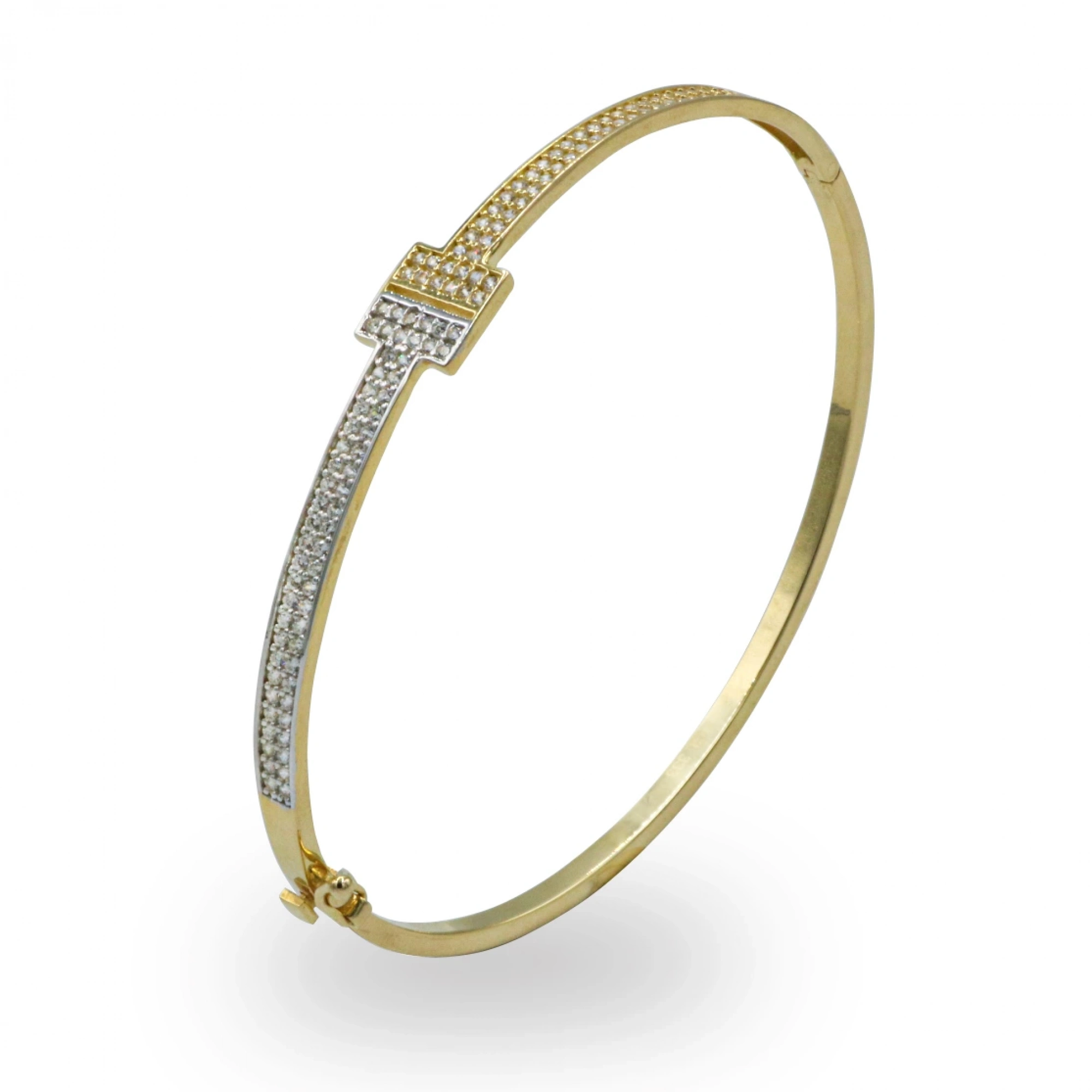 T Model Taşlı 8 Ayar Kelepçe Bilezik