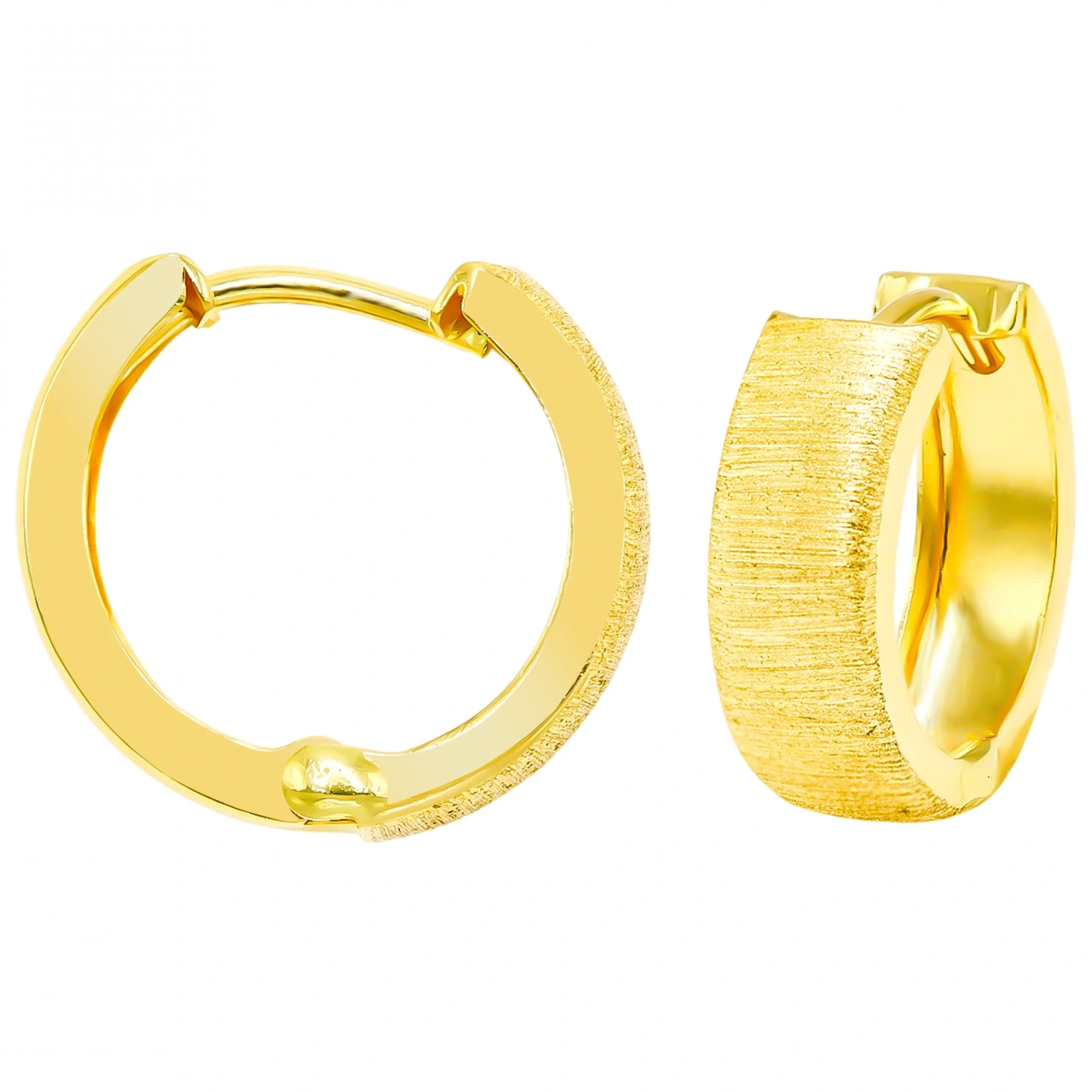 Mat 14 Ayar Halka Altın Küpe