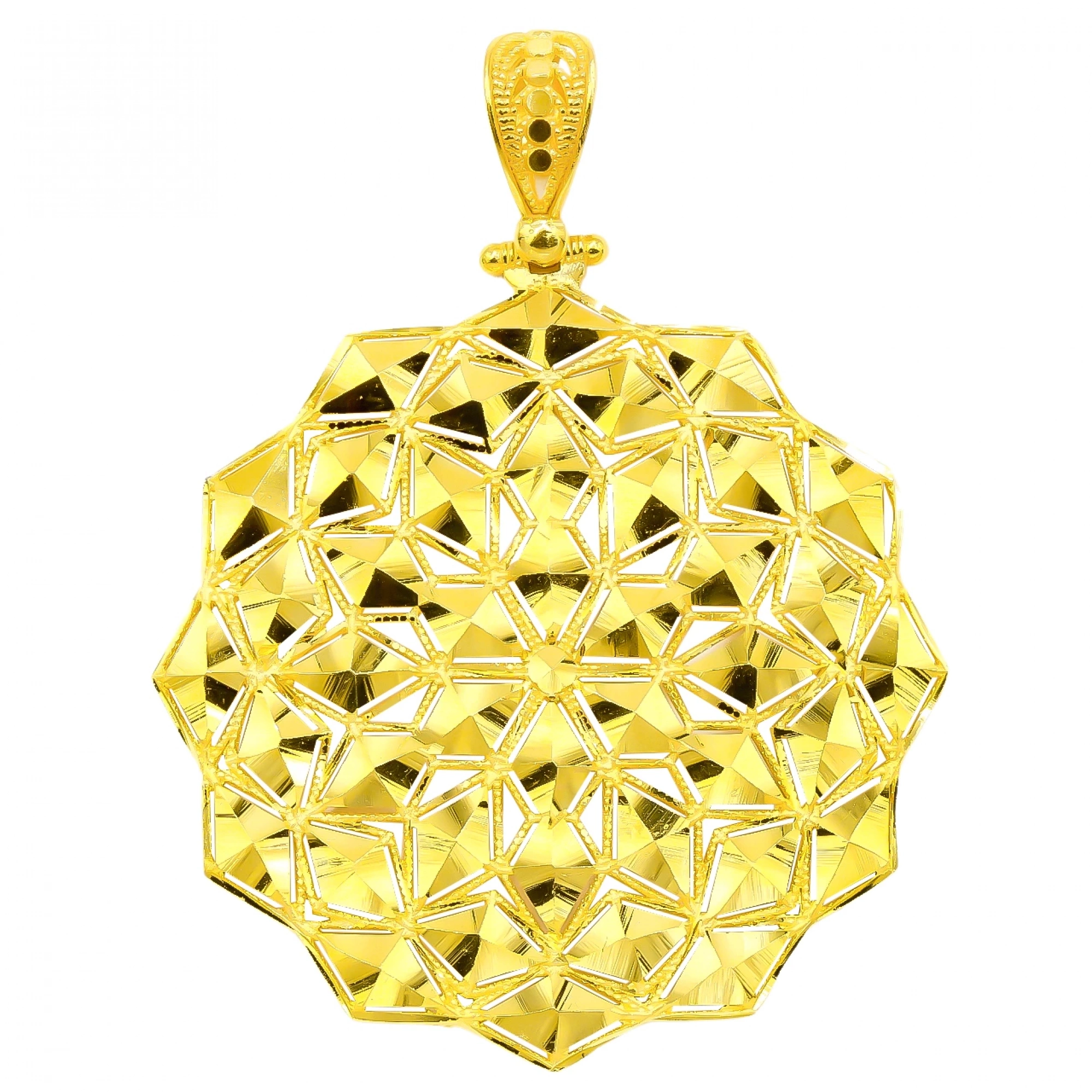 Tasarım Işıltılı 22 Ayar Altın Kolye Ucu