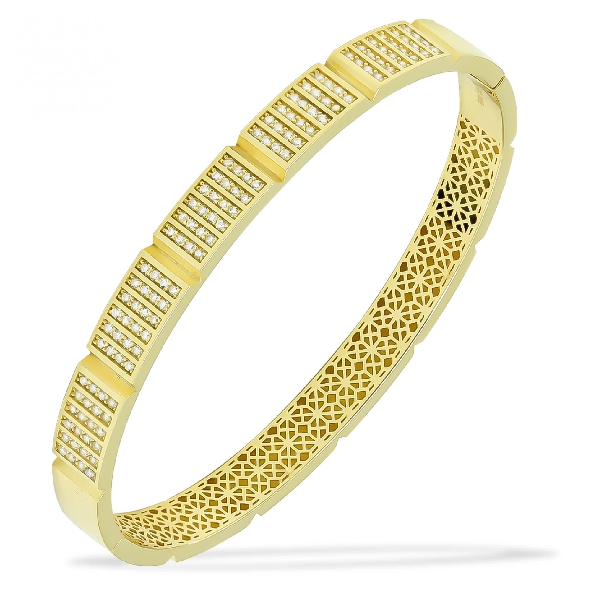 Parça Su Yolu 14 Ayar Kelepçe Bilezik