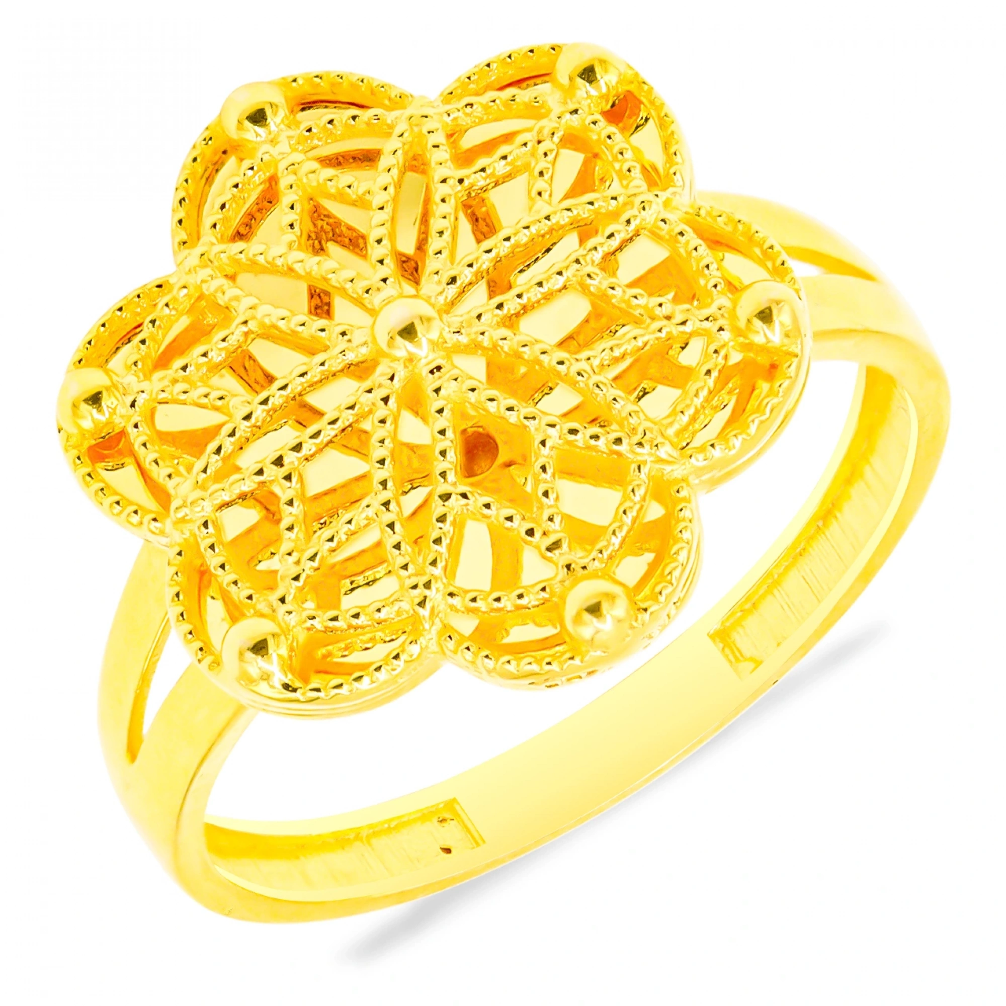 Telkari İşlemeli 14 Ayar Altın Yüzük