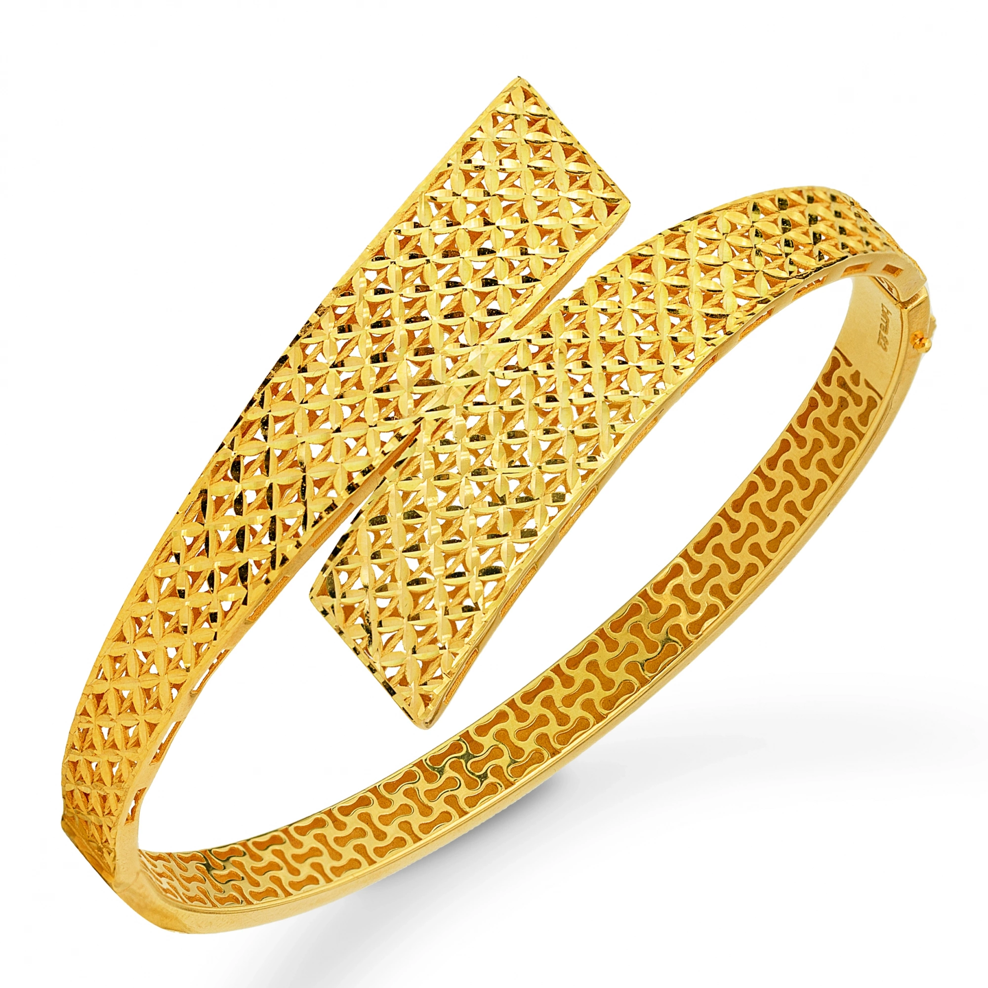 Telkari Kesim 22 Ayar Kelepçe Bilezik