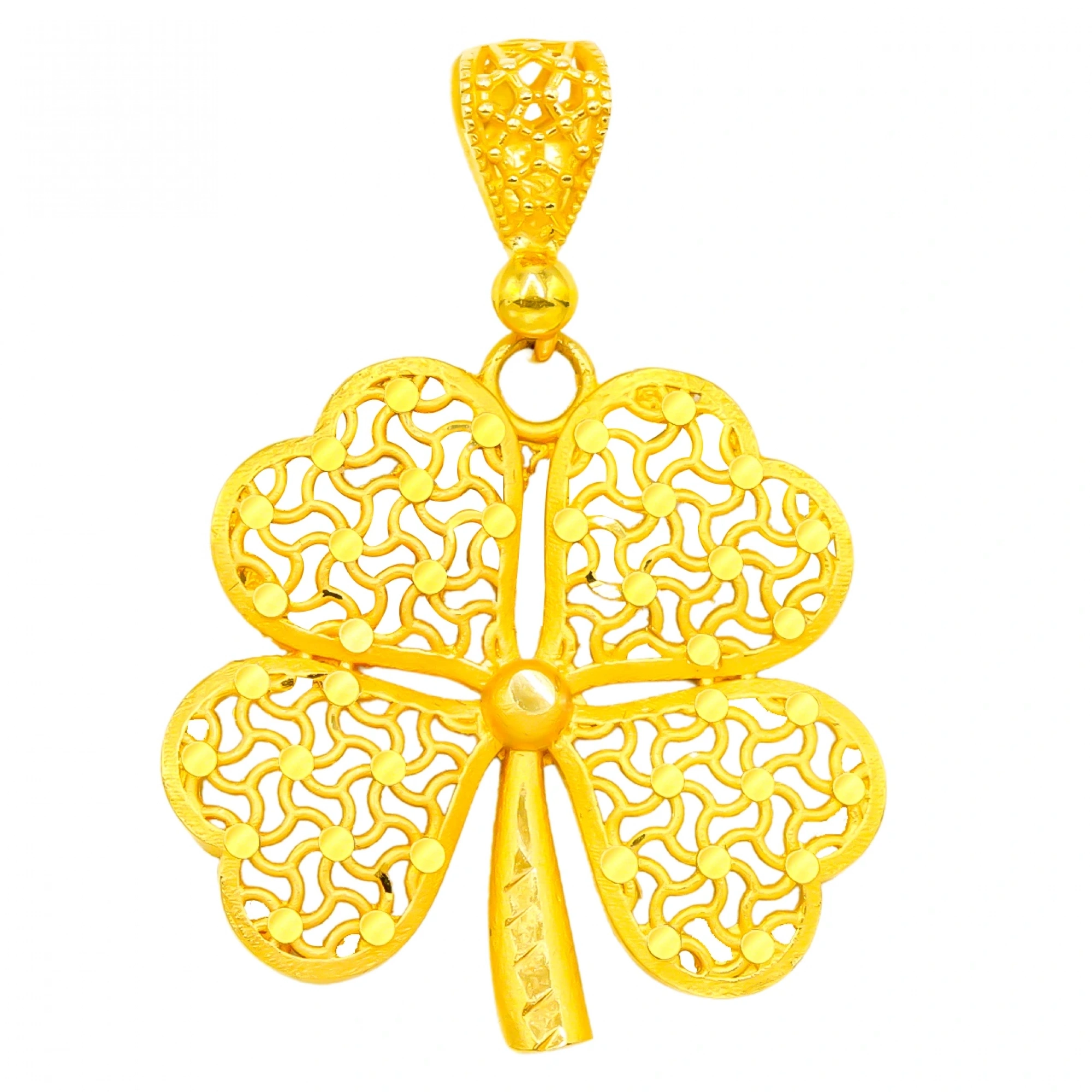 Tasarım Yonca 22 Ayar Altın Kolye Ucu