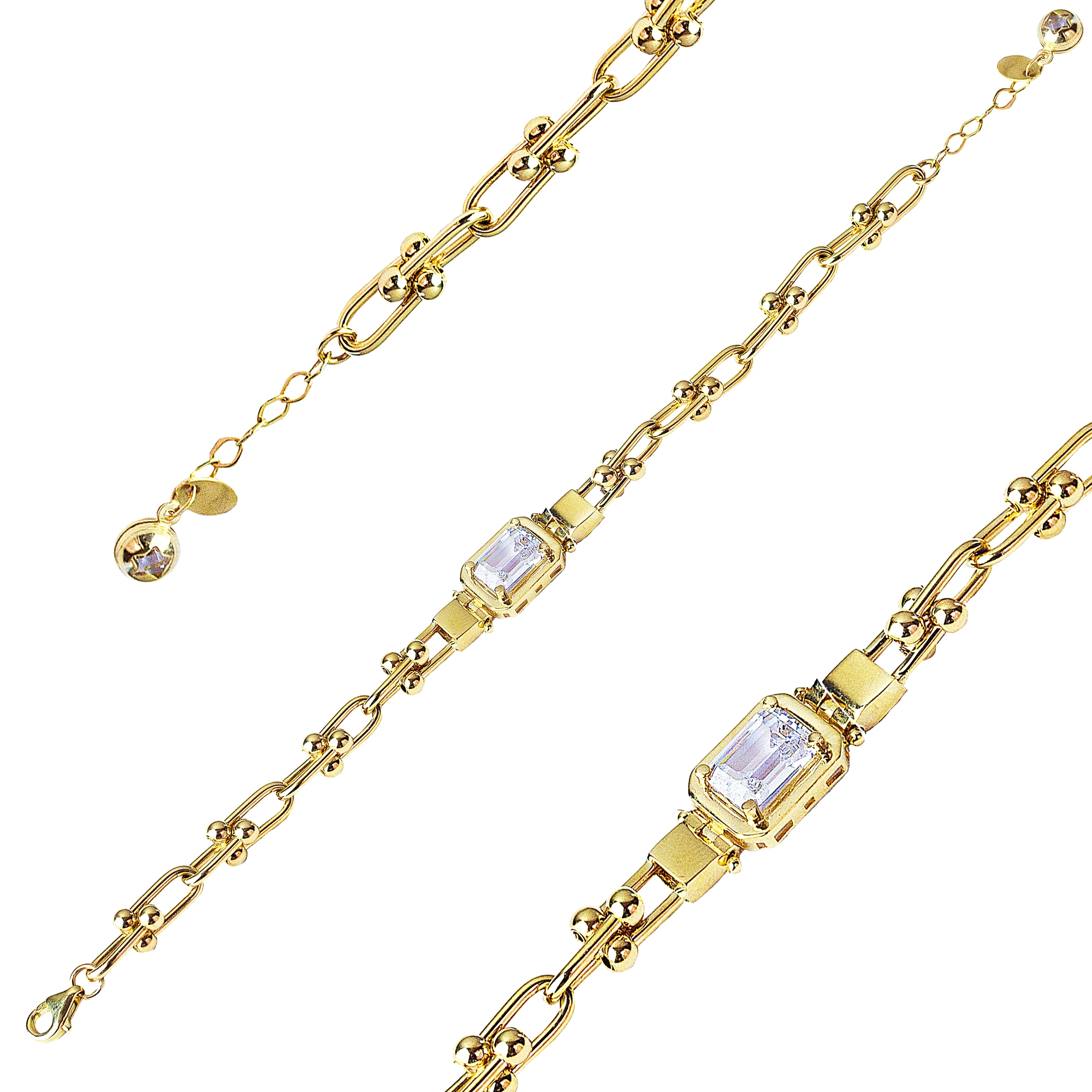 Tiffany Baget Taşlı 14 Ayar Bileklik