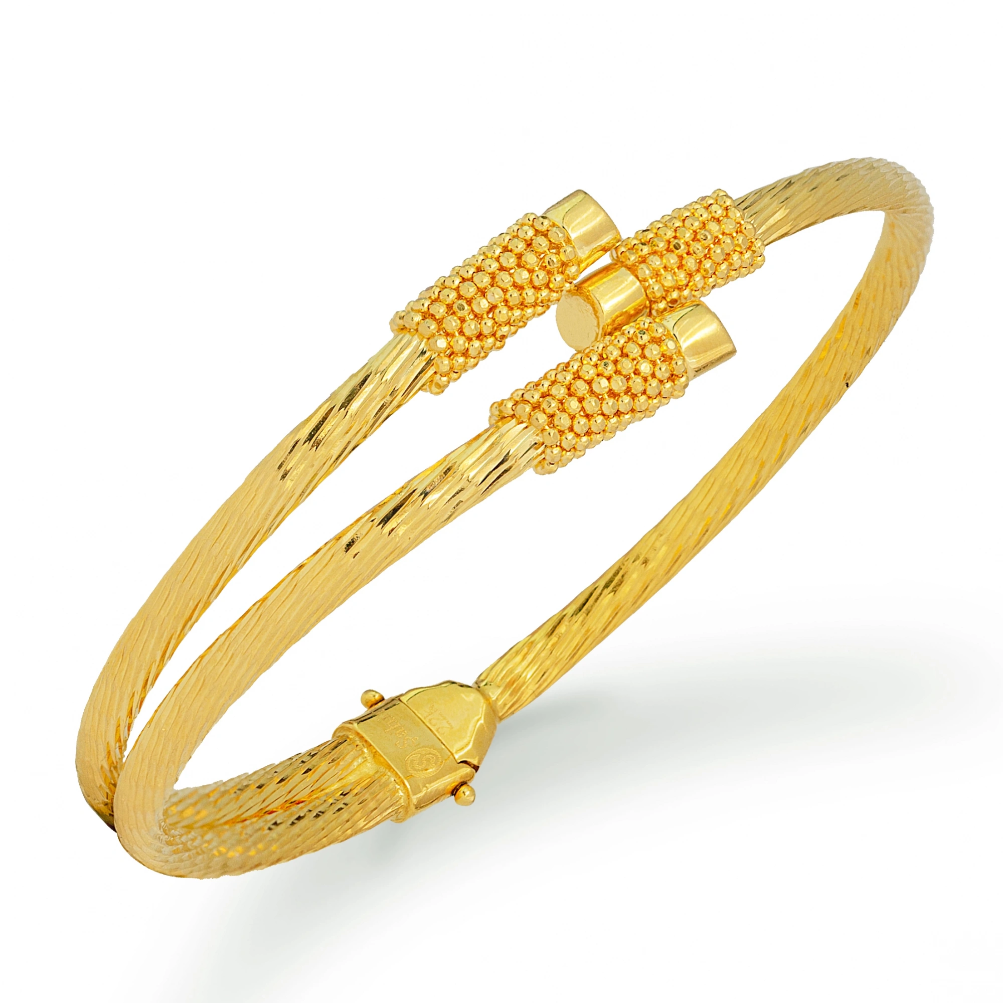 Top Desenli 22 Ayar Kelepçe Bilezik