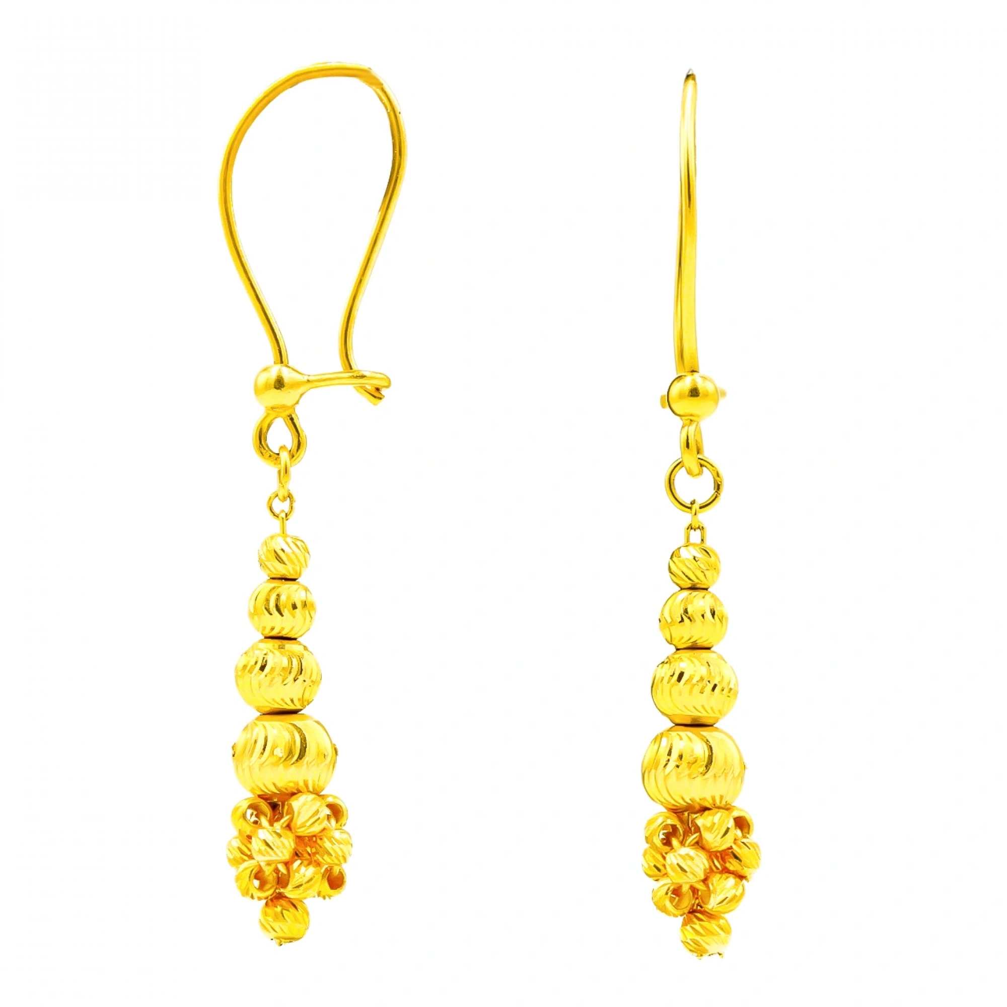 Dorika Sallantılı 22 Ayar Altın Küpe