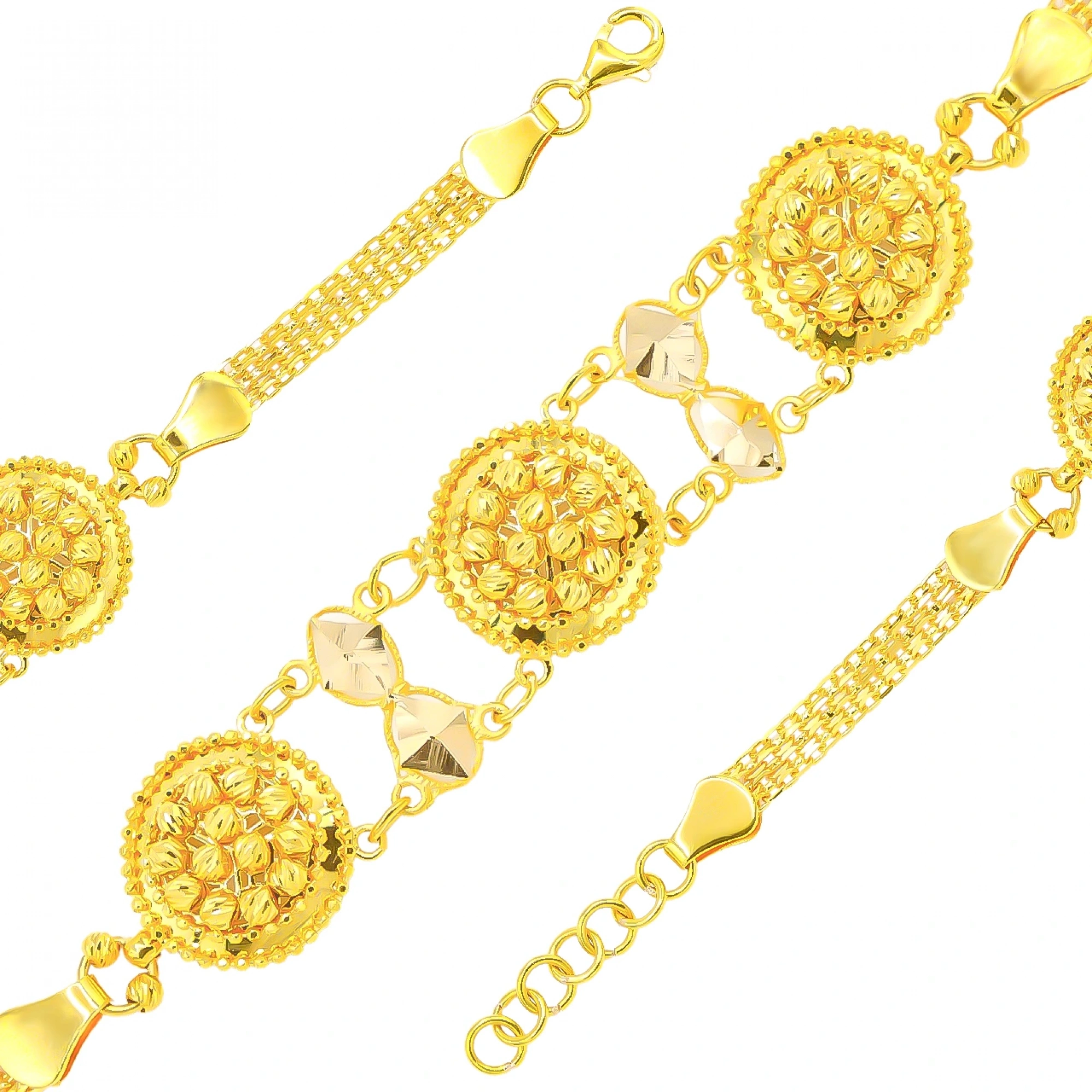 3lü Dorika 14 Ayar Altın Bileklik