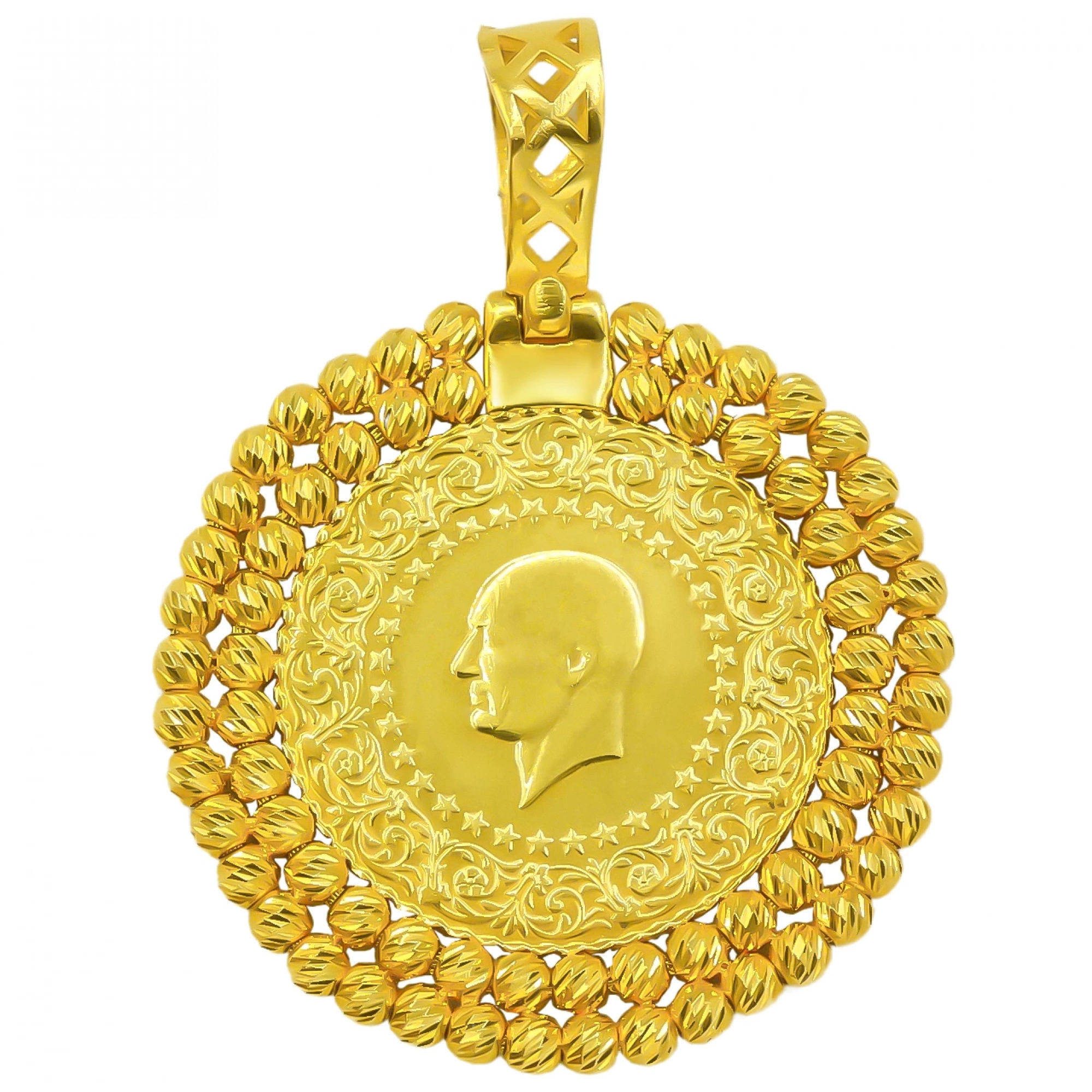 Yarım Altın Dorika 22 Ayar Kolye Ucu