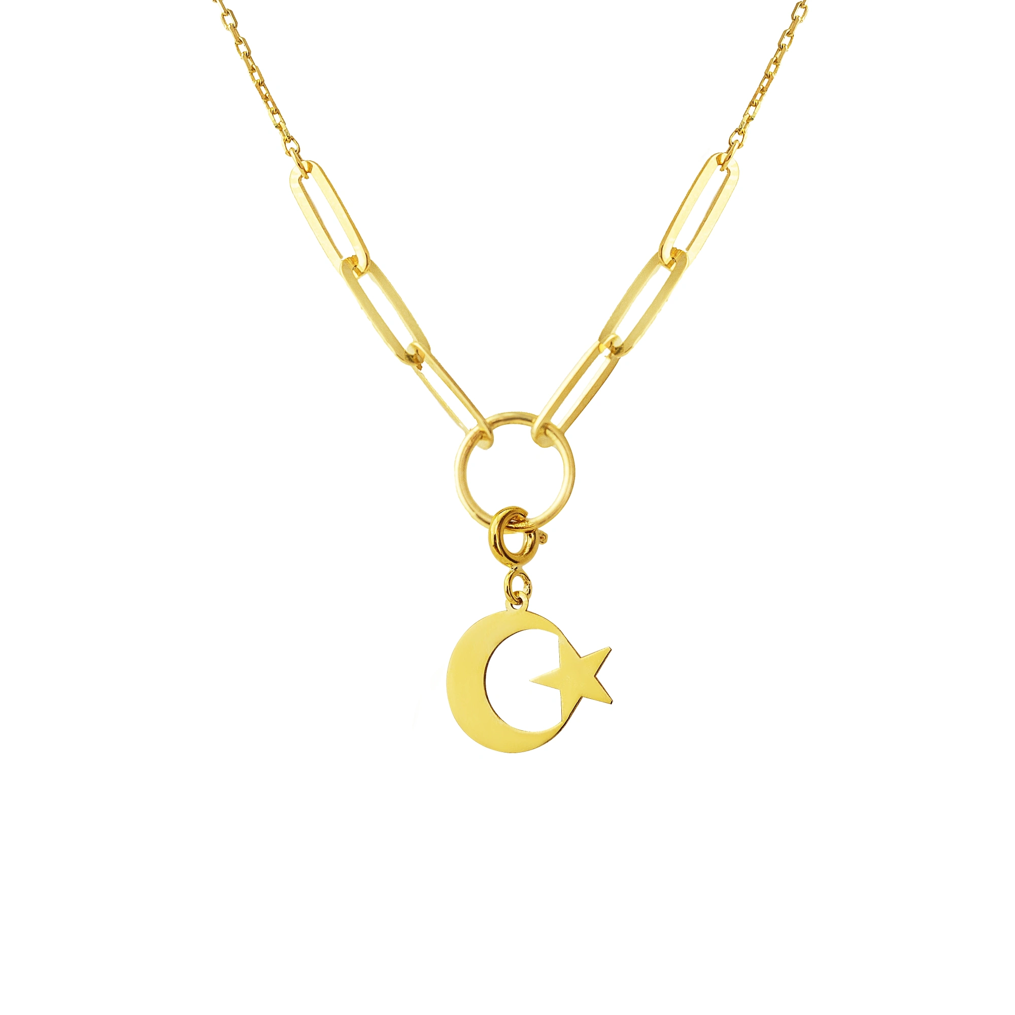 Türk Bayrağı 14 Ayar Altın Kolye